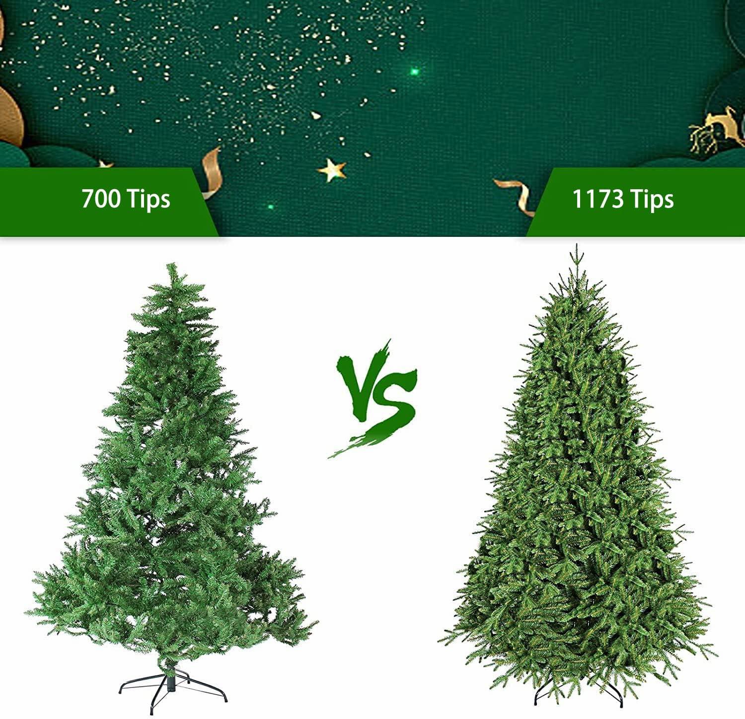 Bringstar 5FT Unlit Artificial Christmas Tree, Green Xmas Tree with 308 Tips and Folding Metal Stand, for Indoor Holiday Decoration
