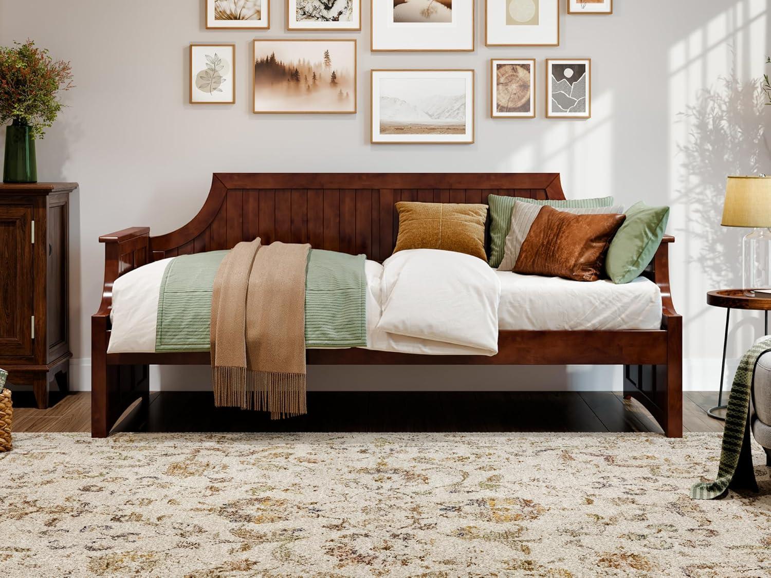 AFI Cambridge Twin Wood Daybed in Walnut