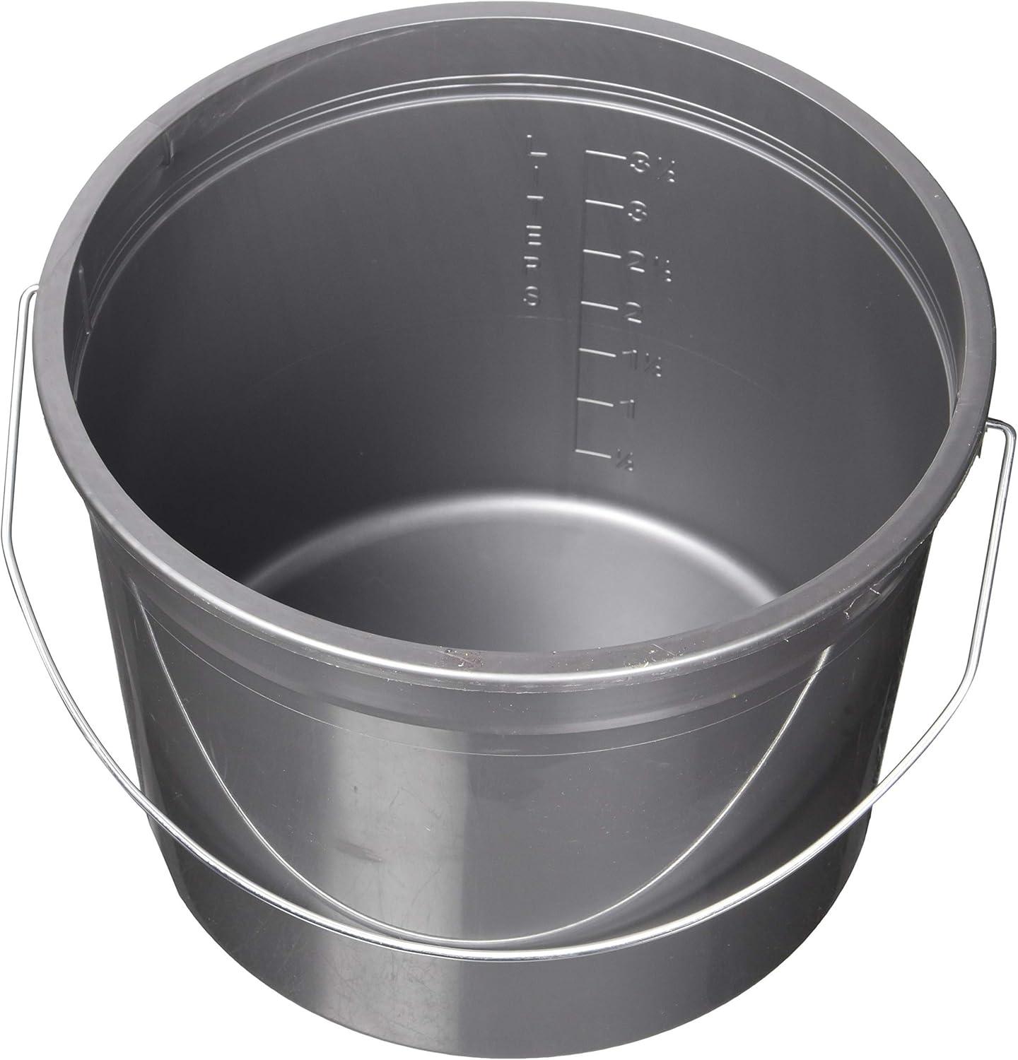 Encore 5 Quart Silver Polypropylene Utility Pail