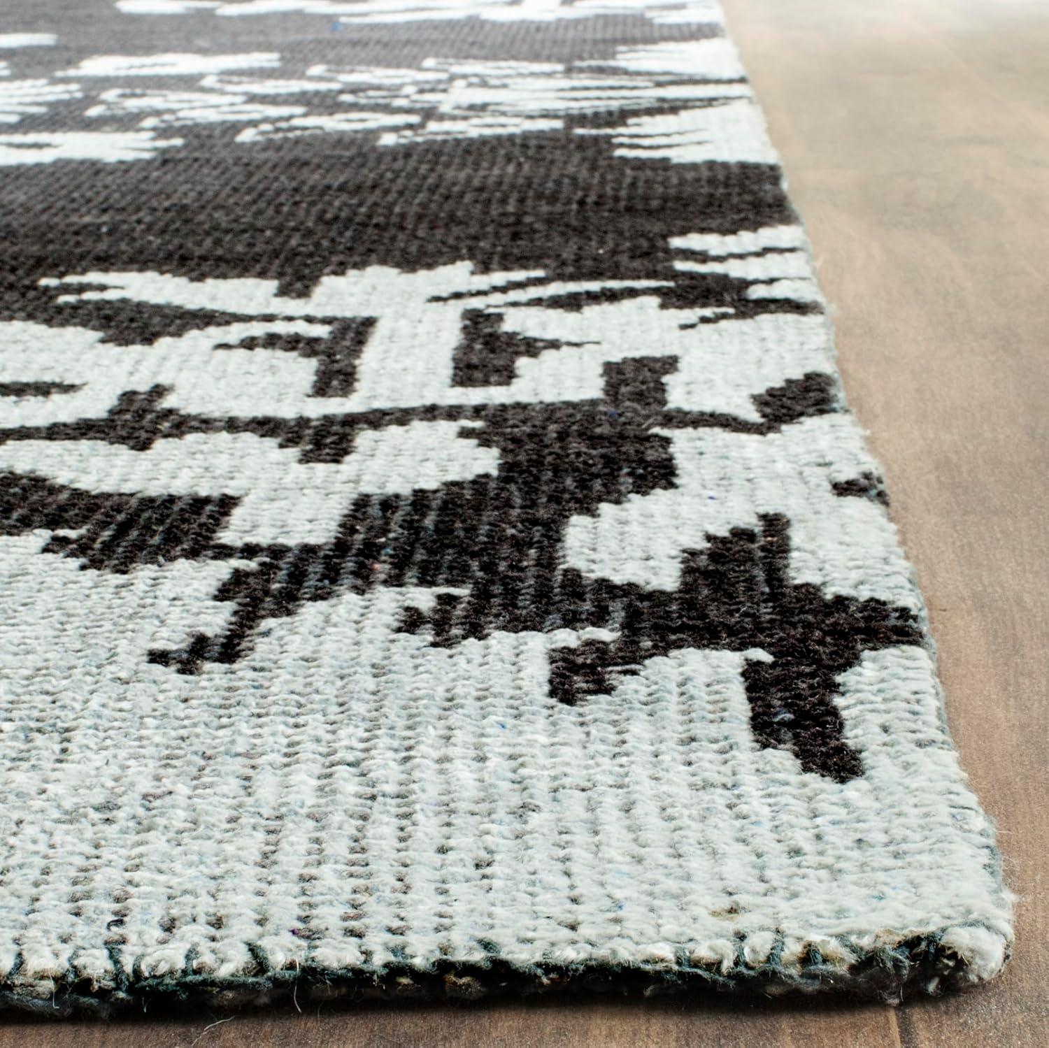 Stone Wash STW235 Hand Knotted Indoor Area Rug - Charcoal - 9'x12' - Safavieh