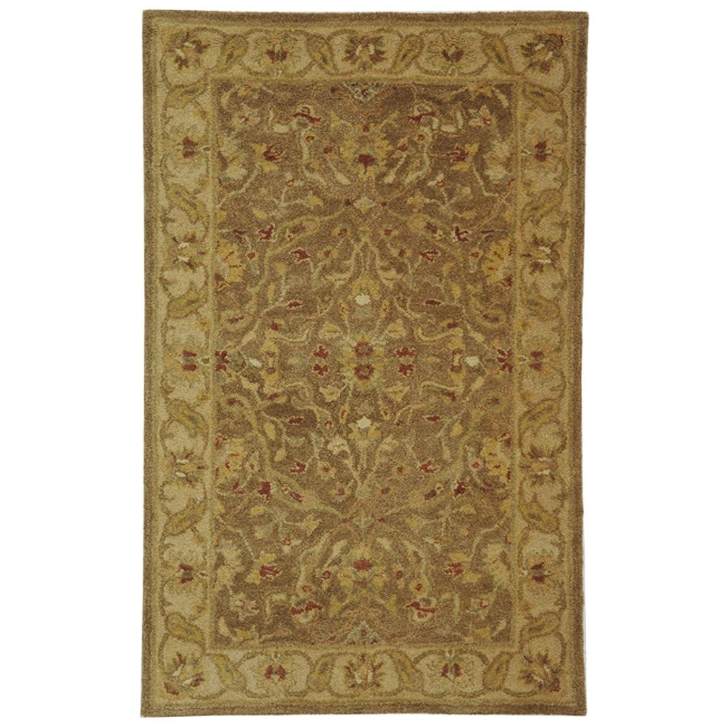 Antiquity AT311 Hand Tufted Area Rug - Ivory/Brown - 3'x5' - Safavieh.