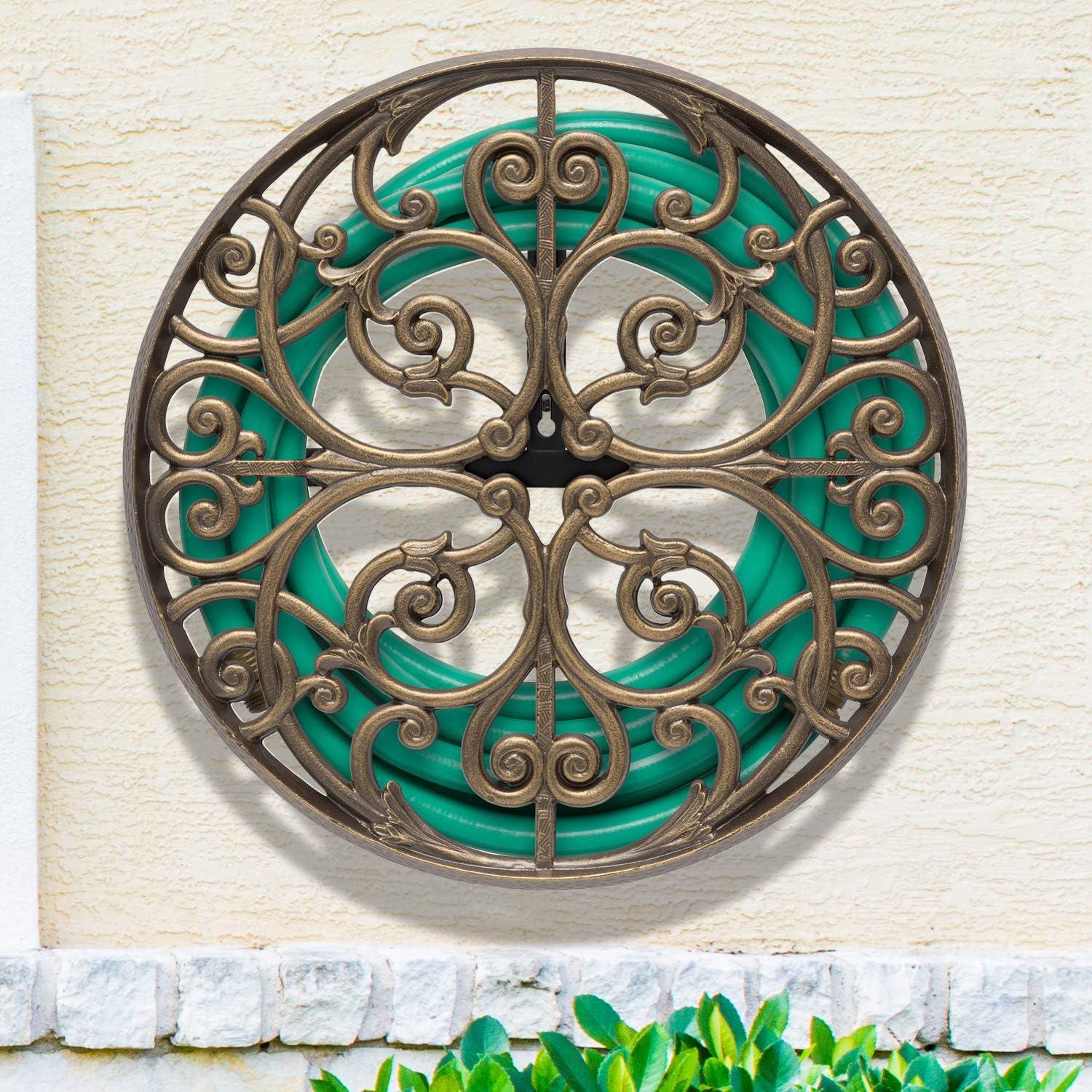 French Bronze Decorative Aluminum Garden Hose Holder