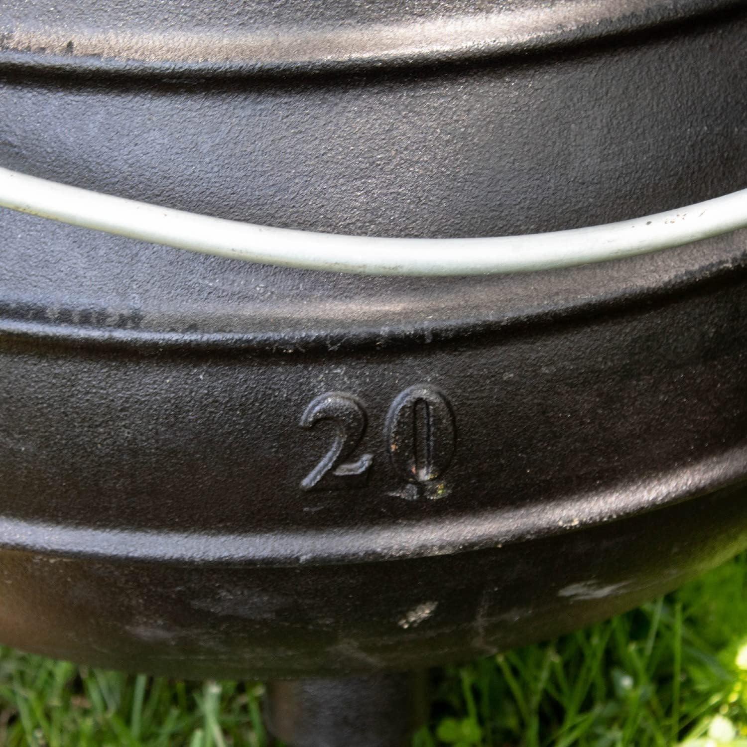 Lehman's Campfire Cooking Kettle Pot - Cast Iron Potje Dutch Oven with 3 Legs and Lid, 15.25 inch, 4.75 Gallon
