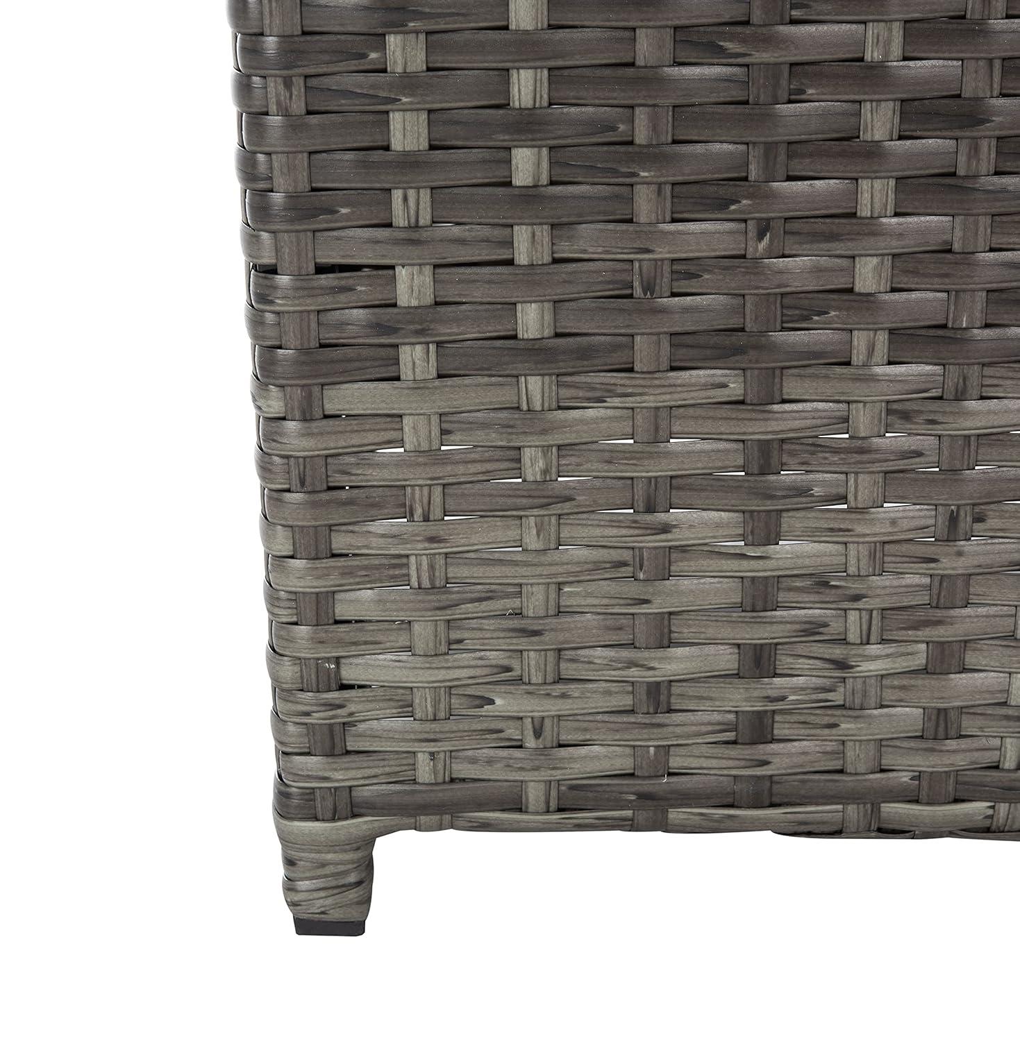Mazeli Outdoor Trash Can - Grey Brown - Safavieh