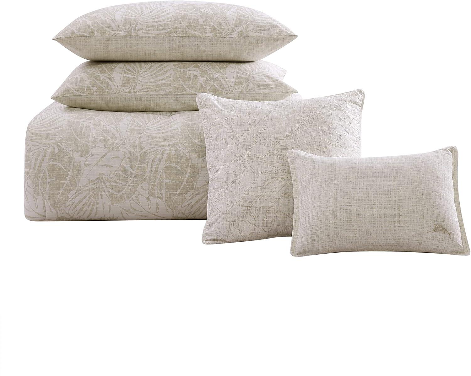 Tommy Bahama Costa Blanca Beige Reversible 5 Piece Comforter Set