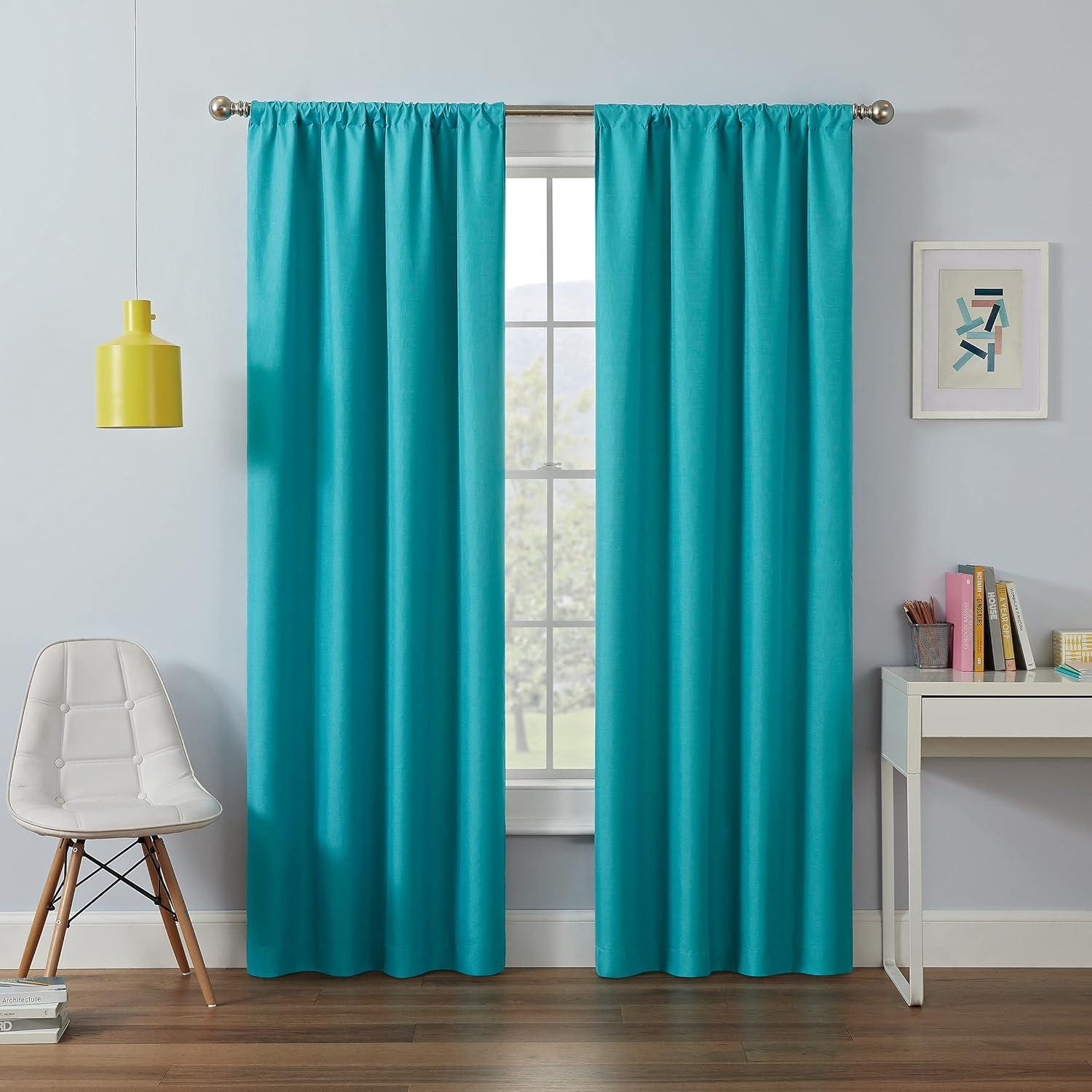 Eclipse Kendall Kids Thermaback Blackout 42 x 54 Curtain Panel in Pool