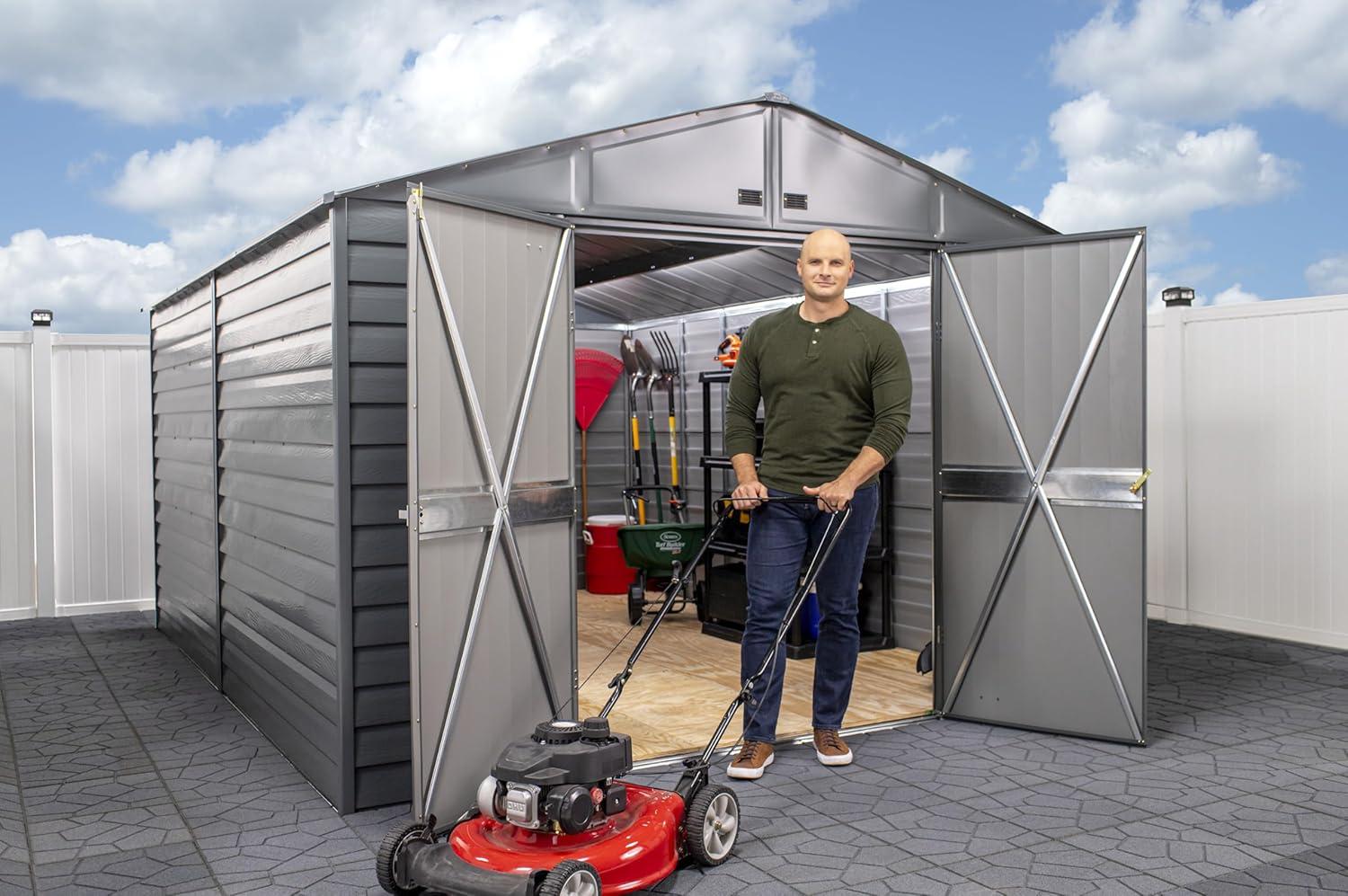 Arrow 10 ft. W x 14 ft. D Steel Horizontal Storage Shed