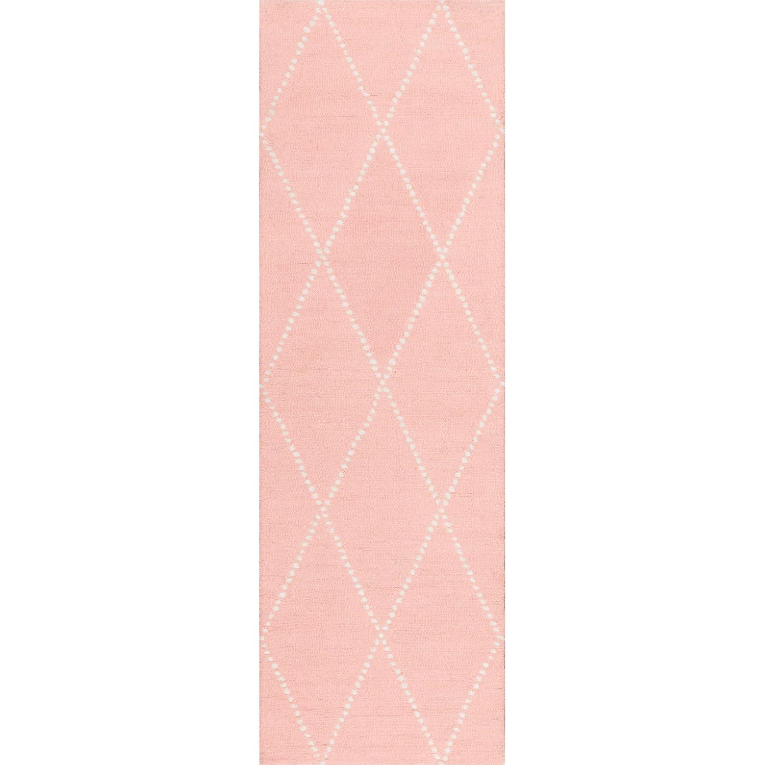 4'x6' Wool Hand Tufted Elvia Area Rug Baby Pink - nuLOOM