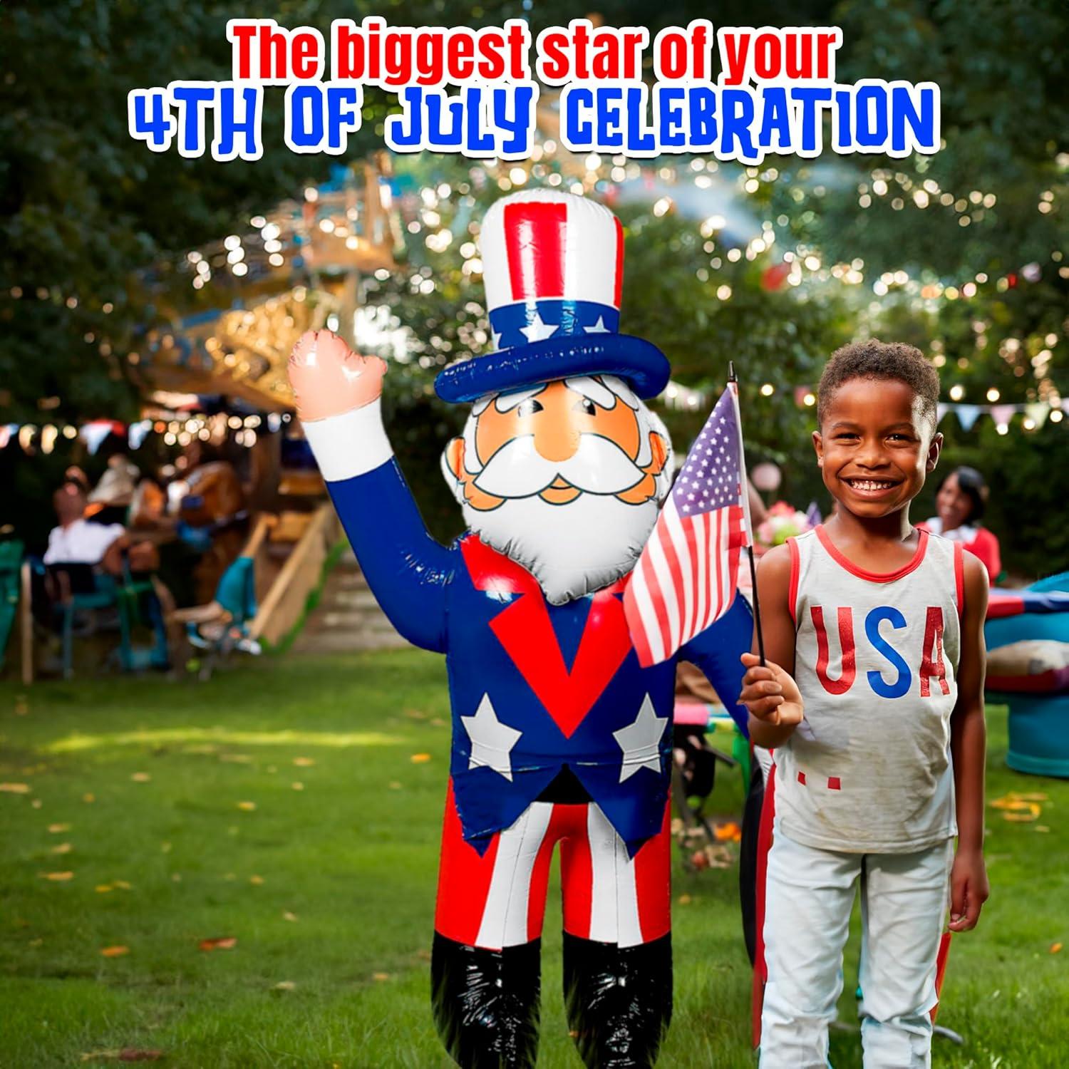 Large Inflatable Uncle Sam Patriotic Party Decoration