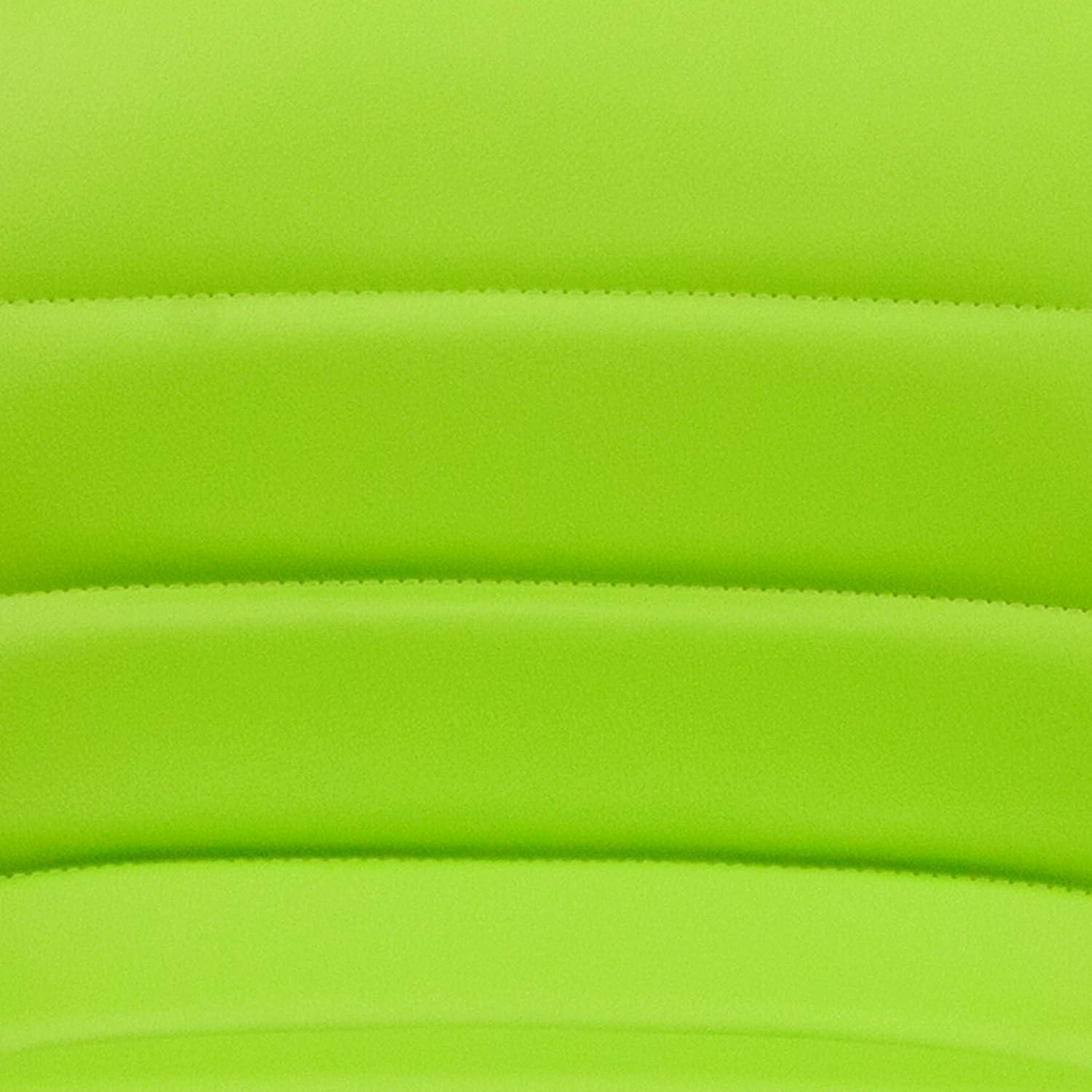 Flash Furniture Modern Green Vinyl Adjustable Bar Stool with Back, Counter Height Swivel Stool with Chrome Pedestal Base