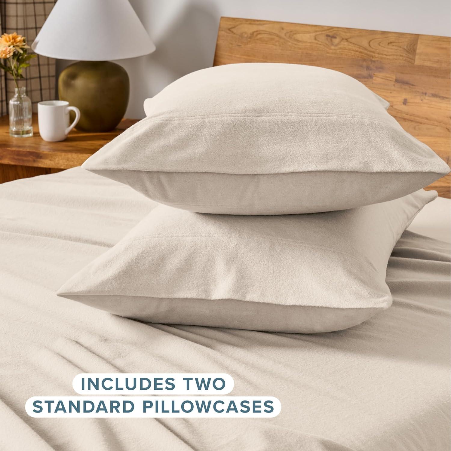 Bare Home 100% Cotton Flannel Pillowcase (Set of 2)