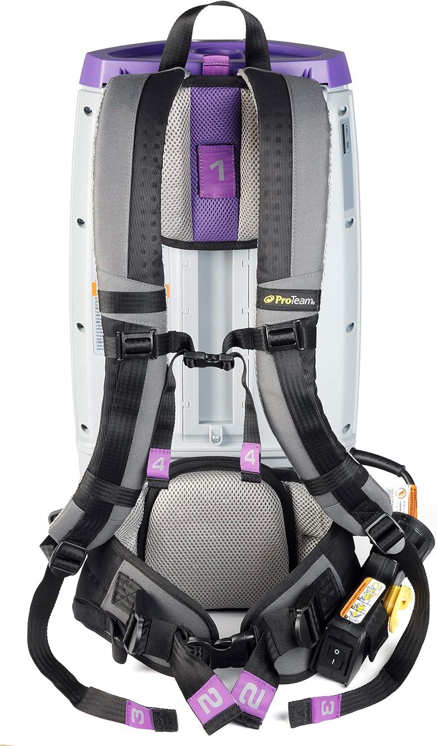 ProTeam Purple 10 Quart HEPA Commercial Backpack Vacuum Cleaner