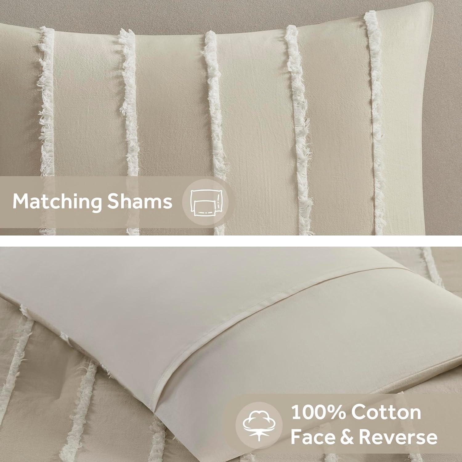 3pc Shay 100% Cotton Striped Comforter Set