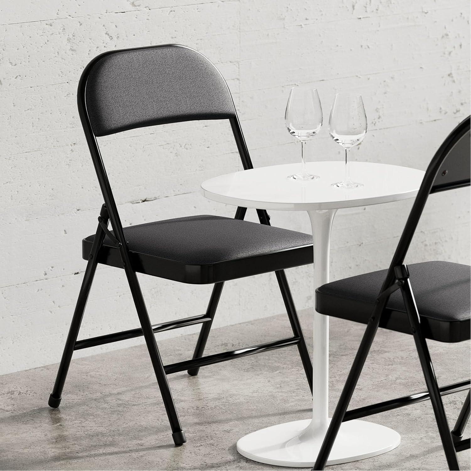 National Public Seating Commercialine Steel Folding Chair Set (Set of 4)