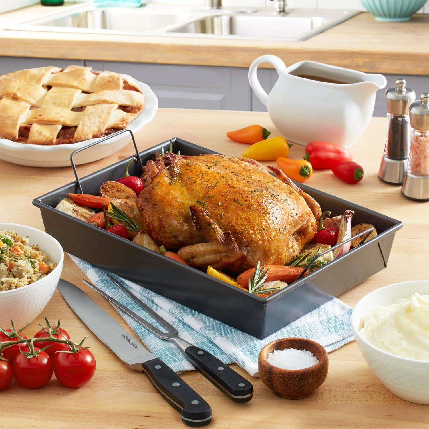 Chicago Metallic Chicago Metallic Professional 13-Inch Non-Stick Roast Pan With Rack