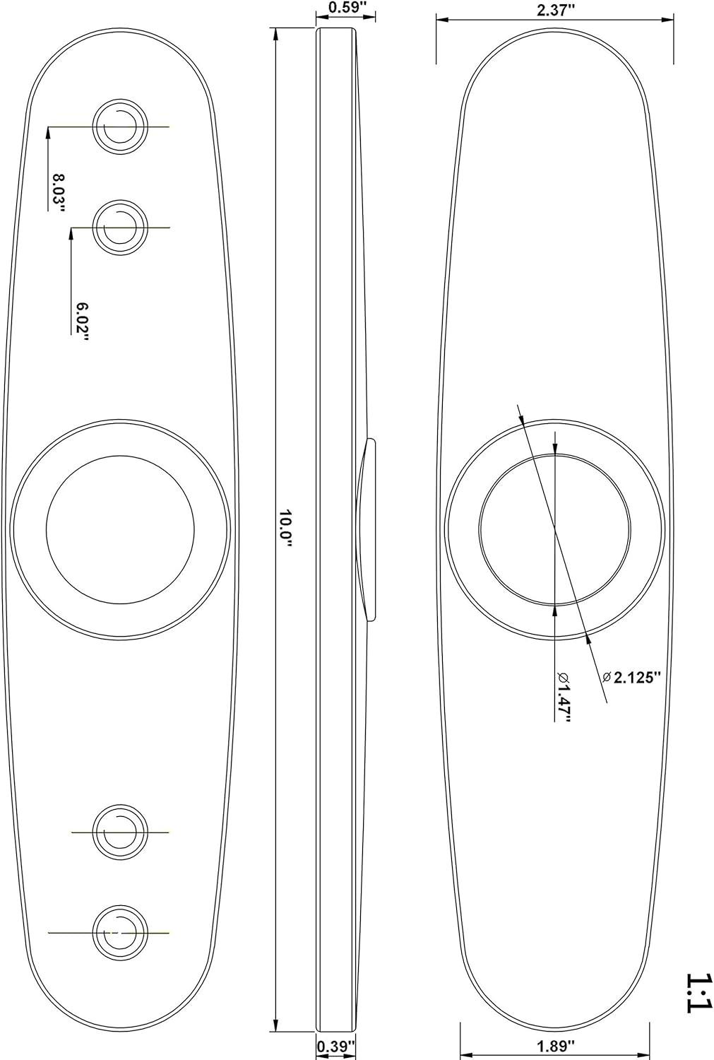 Kitchen Sink Faucet Deck Plate