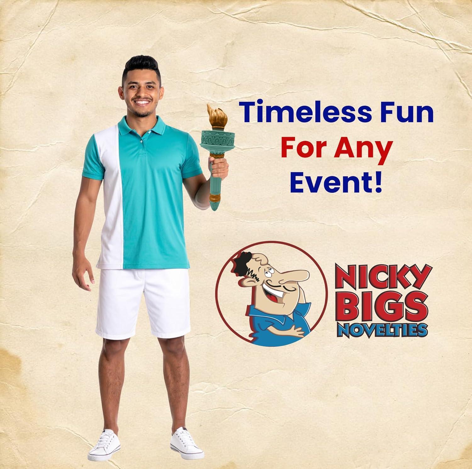 Nicky Bigs Novelties Unisex-Adult Deluxe Patriotic Lady Statue of Liberty Torch Handheld Prop Cosplay Halloween Costume Accessory