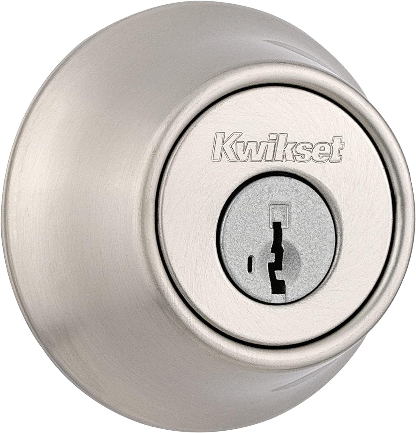 Kwikset Satin Nickel Metal Deadbolt