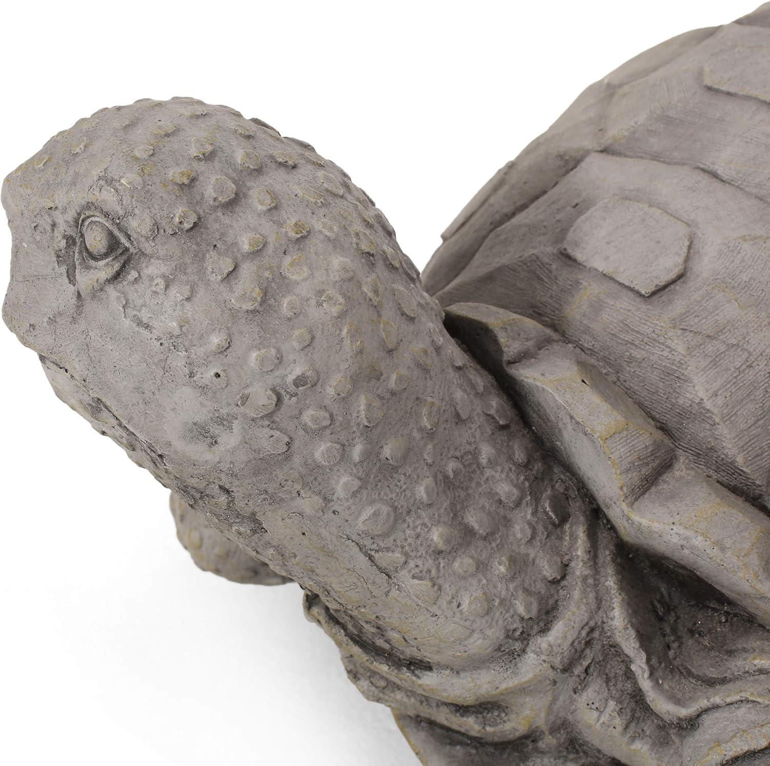 Christopher Knight Home Irwington Outdoor Turtle Statue, Dark Gray