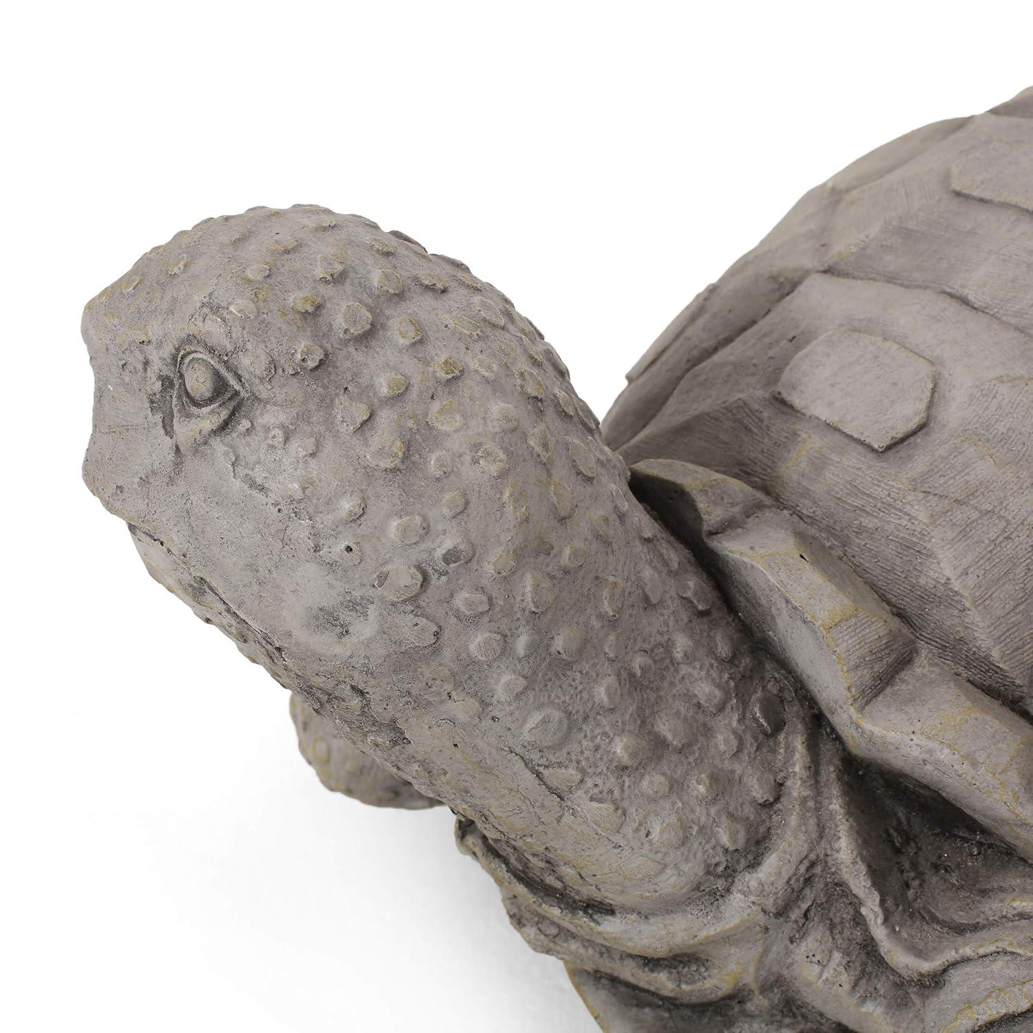 Christopher Knight Home Irwington Outdoor Turtle Statue, Dark Gray