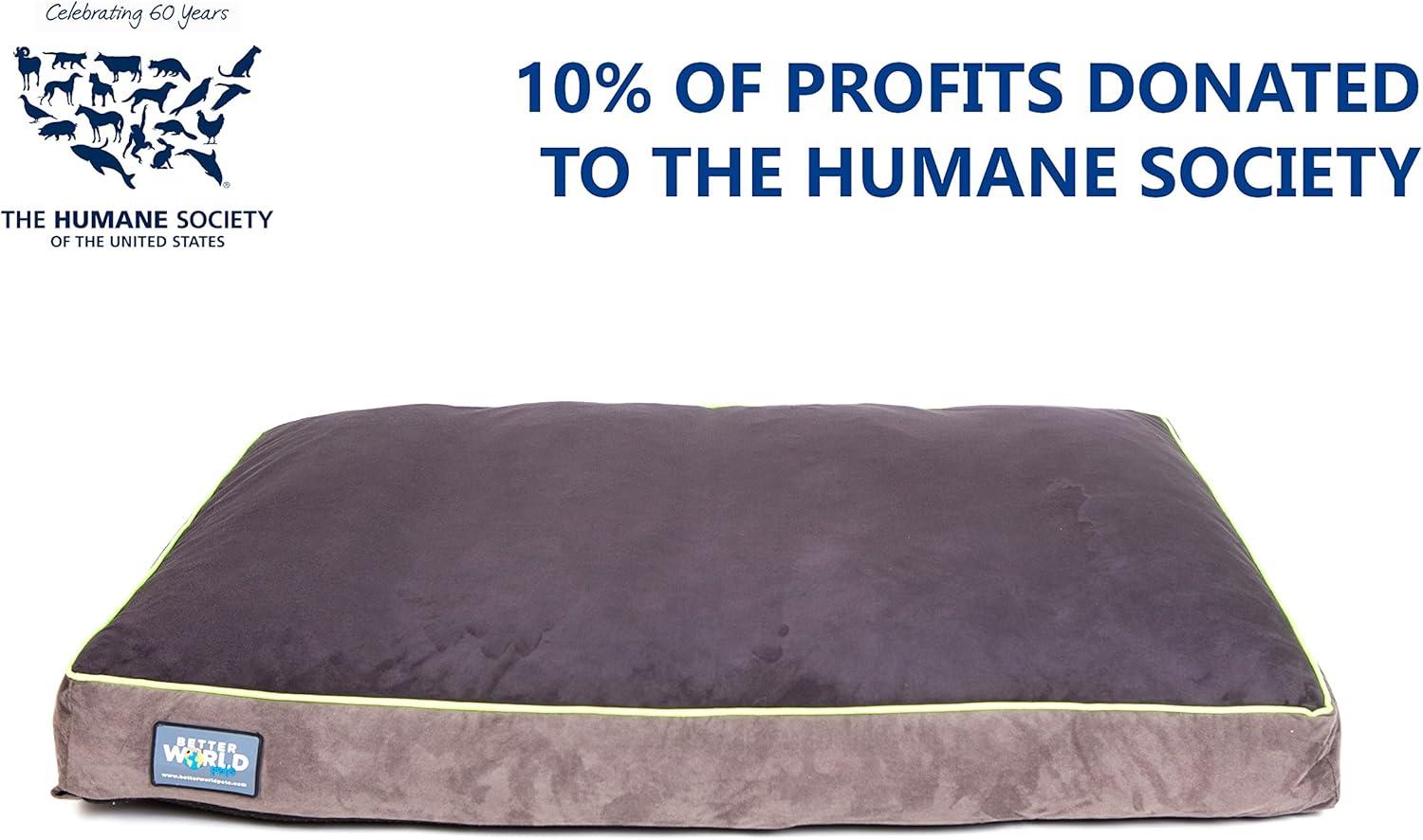 Better World Pets Orthopedic Dog Bed, Waterproof, Premium Memory Foam Washable Dog Bed, Large