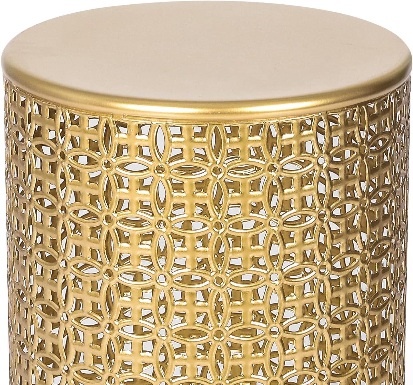 Rosdorf Park Arvil Golden Round Metal End Table(set of 2)