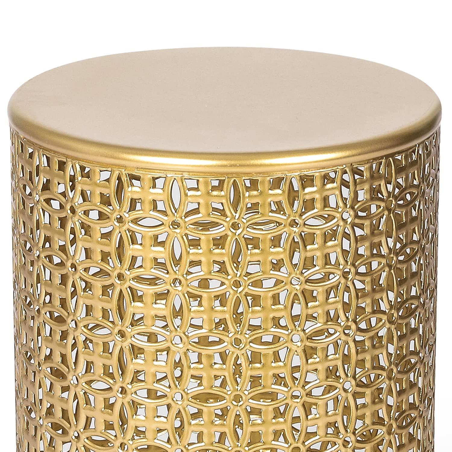 Rosdorf Park Arvil Golden Round Metal End Table(set of 2)