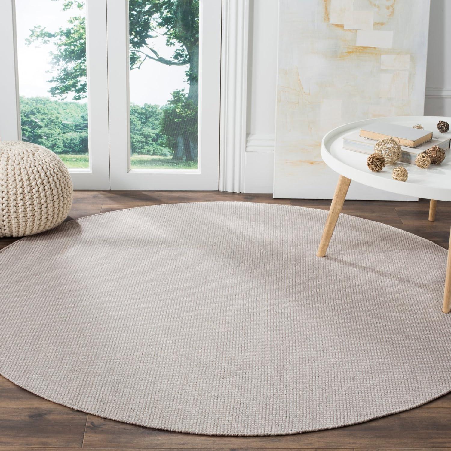 Montauk MTK345 Hand Woven Indoor Area Rug - Ivory/Black - 6'x6' - Safavieh