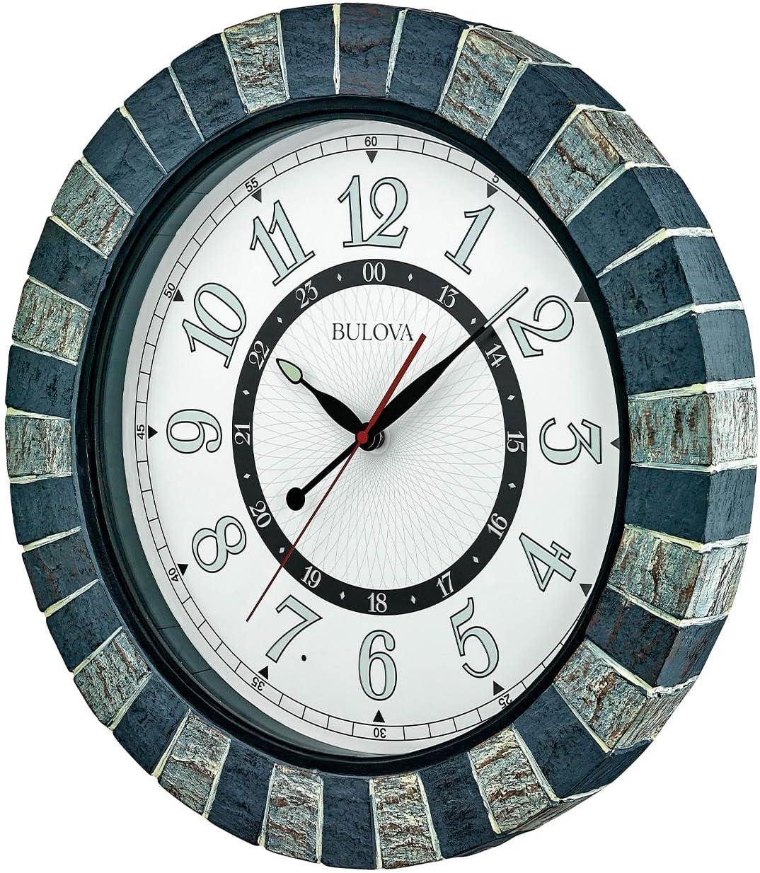 Bulova Clocks C3392 Outdoor, Garden Party lighted dial, patio accessory.
