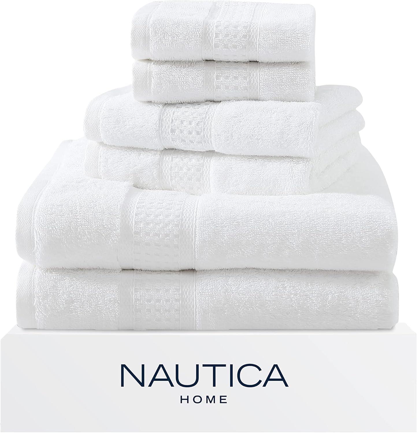 White Cotton Plush 6-Piece Towel Set