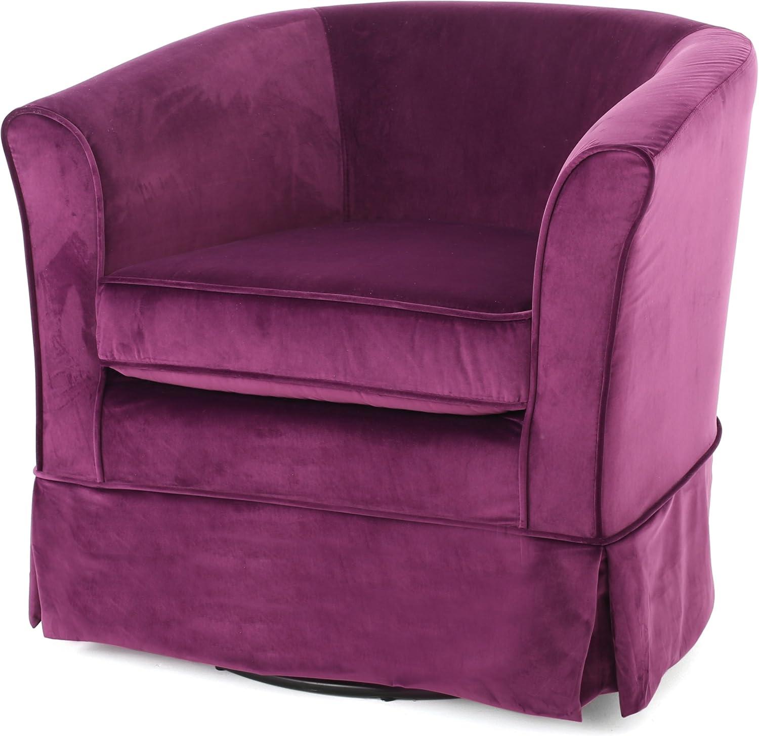 Cecilia Fabric Swivel Club Chair - Christopher Knight Home