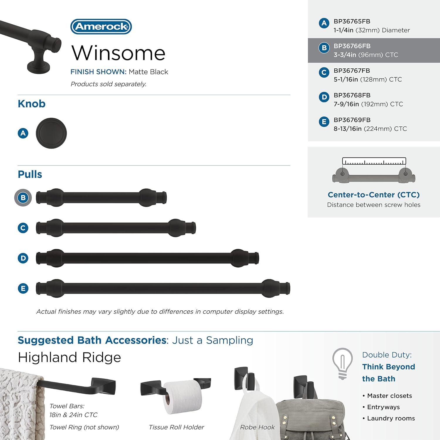 Winsome 3 3/4" Center To Center Bar Pull