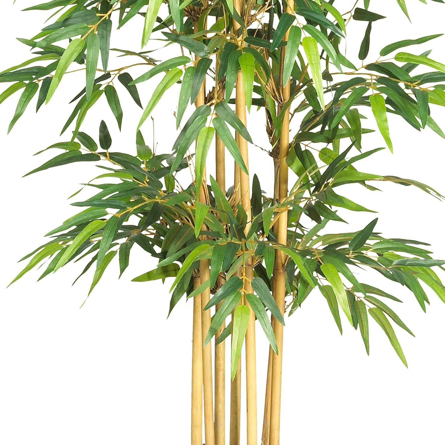 Elegant 64" Silk Bamboo Potted Floor Plant for Outdoor Ambiance