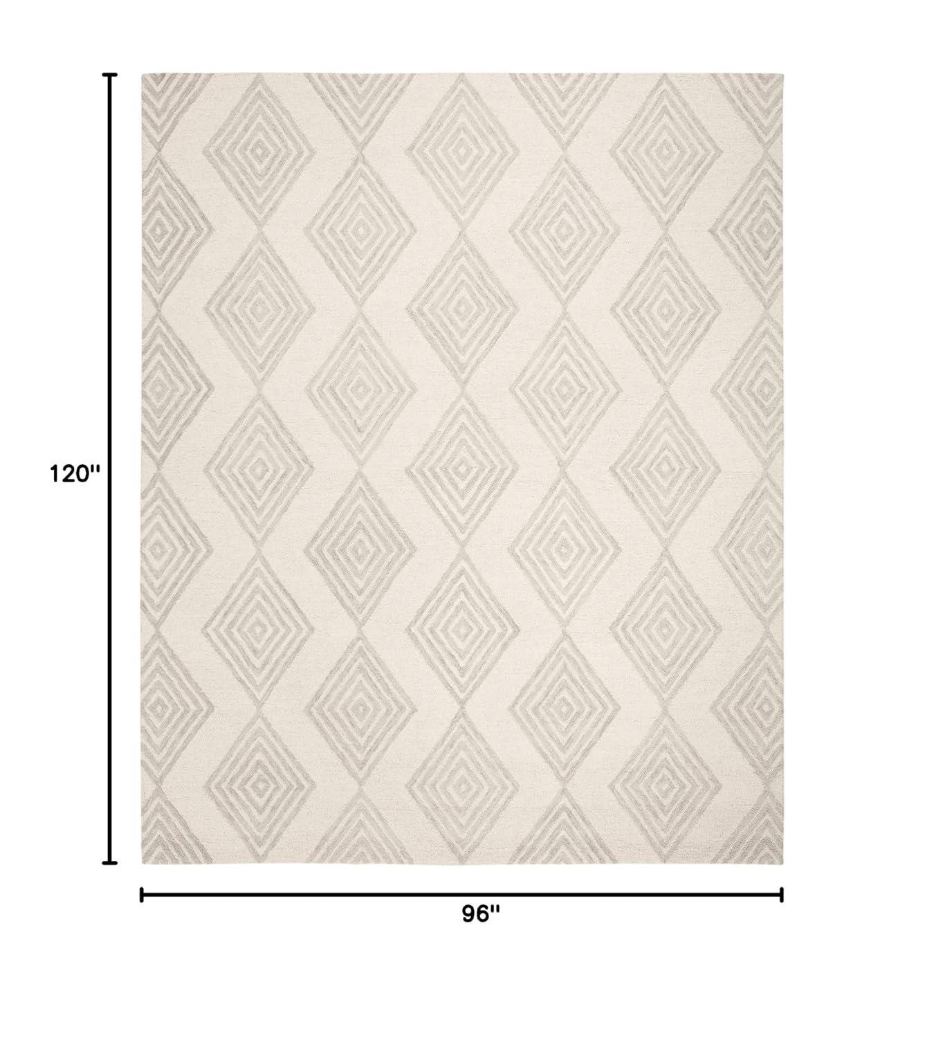 Blossom BLM111 Hand Tufted Area Rug - Ivory/Silver - 8'x10' - Safavieh.