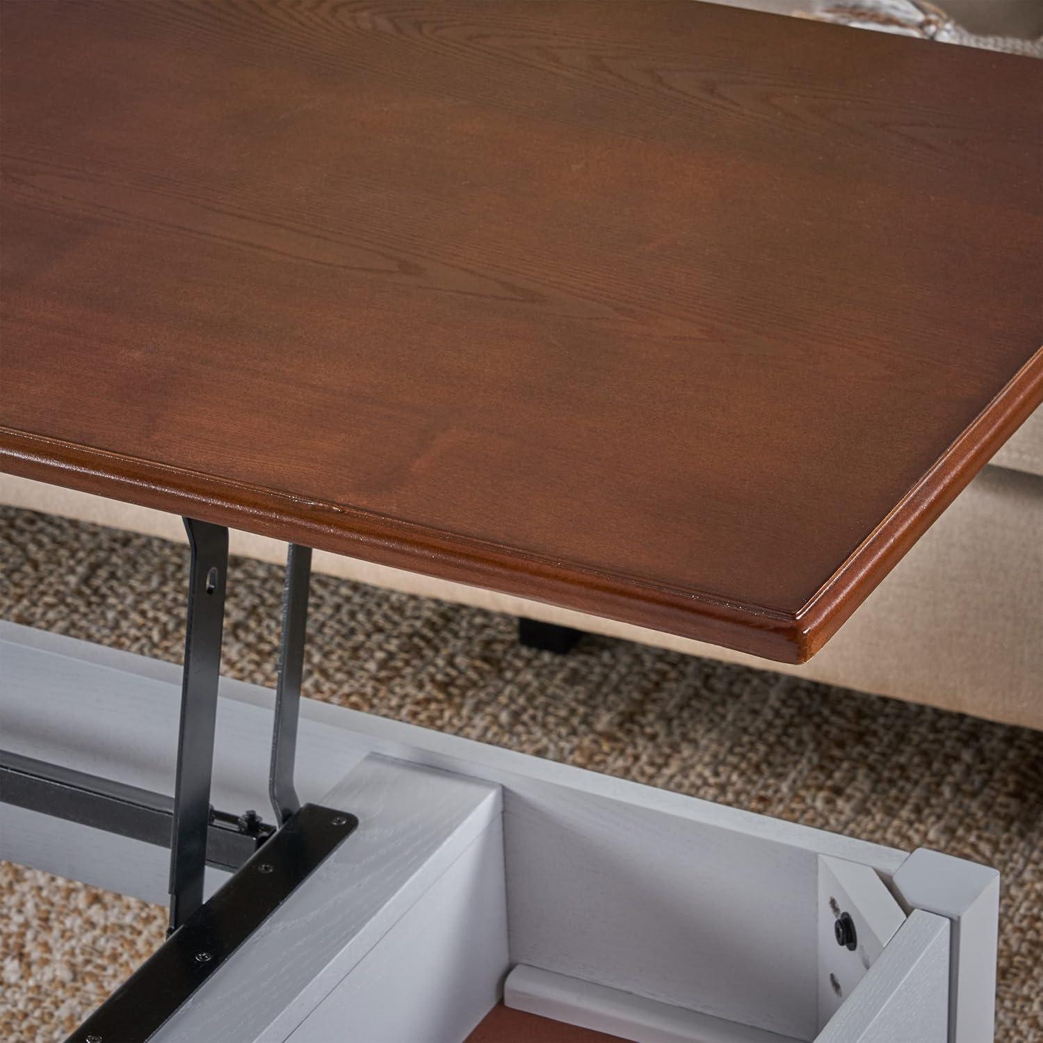 Decatur Farmhouse Lift Top Coffee Table with Storage, White - Christopher Knight Home