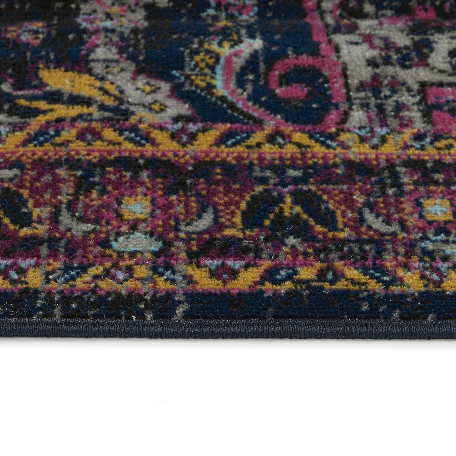 Kaleen Zuma Beach Collection 2' x 3' Modern Southwestern Throw Rug,Navy