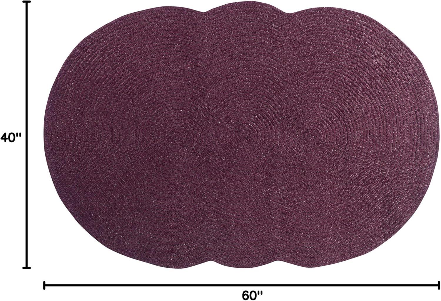 Better Trends Country Area Rug 100% Polypropylene 40" x 60" Tri-Circle Burgundy Solid