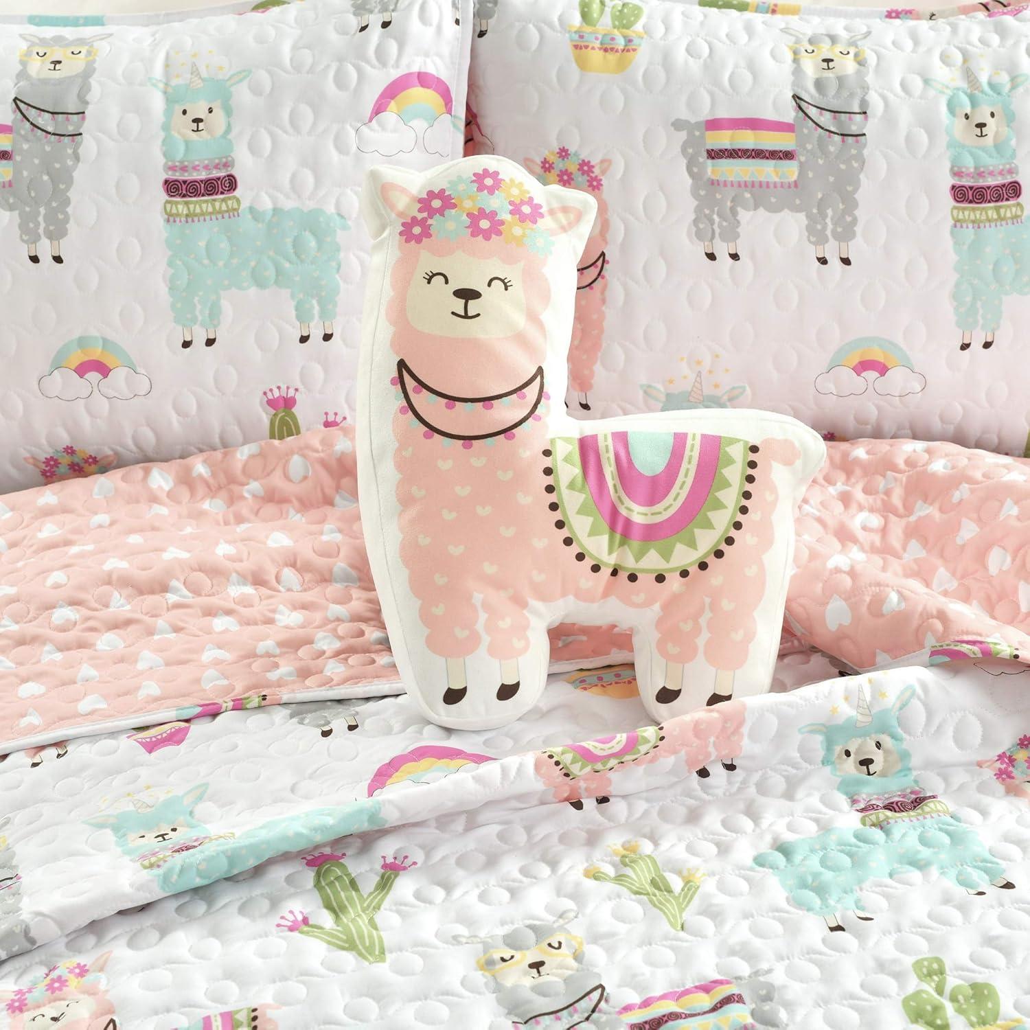 Southwest Llama Cactus Reversible Quilt Set