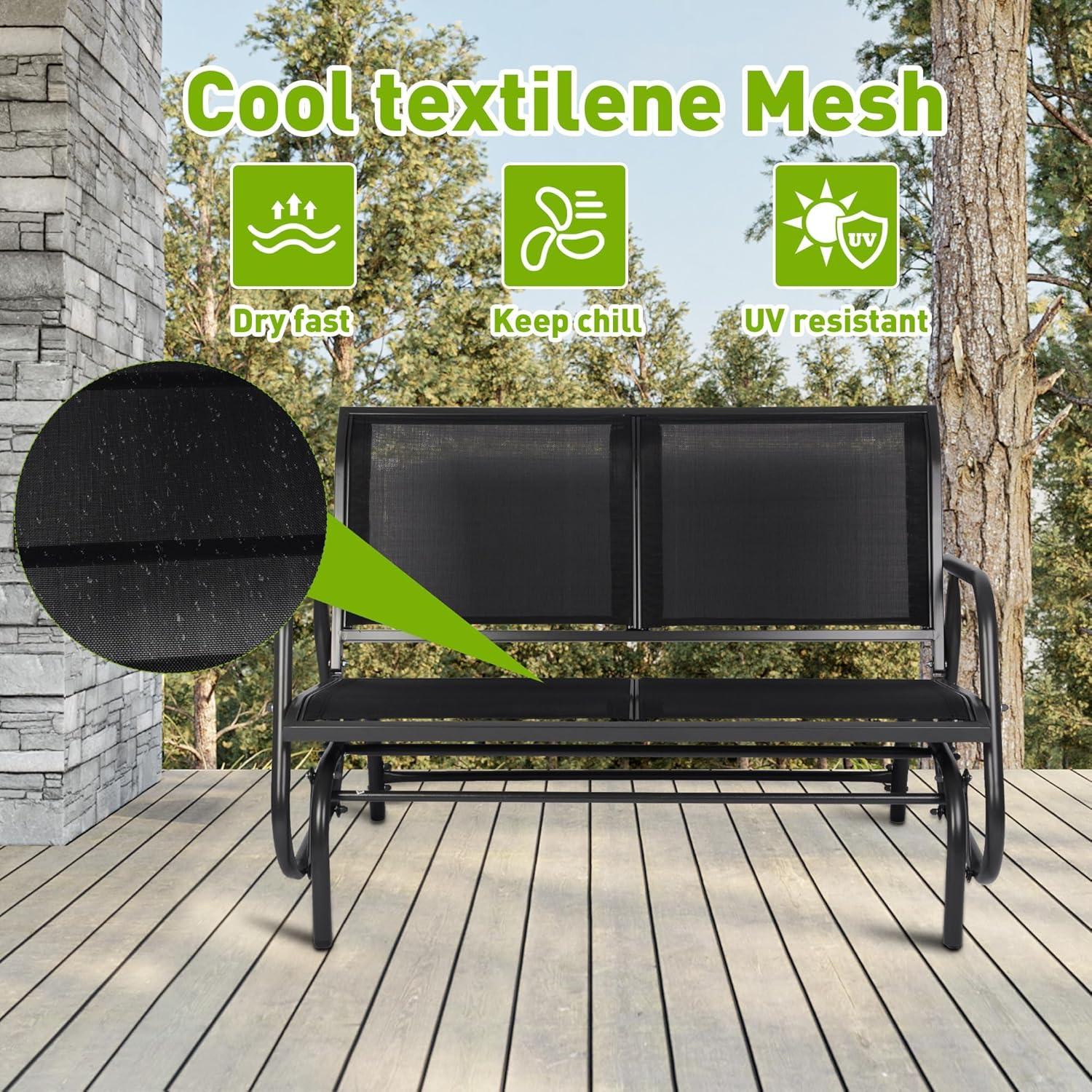Lark Manor™ Annemaria Glider Metal Bench