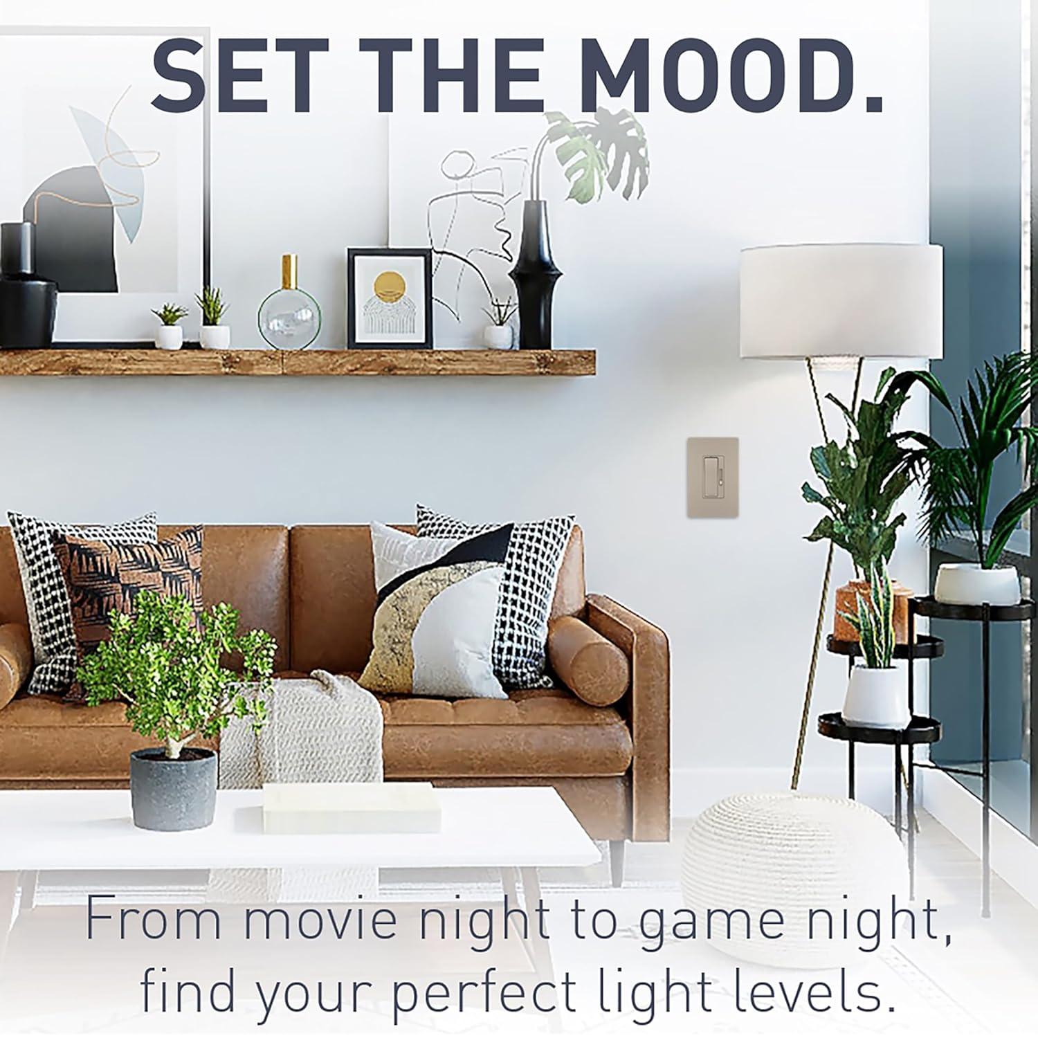 Legrand RHCL453PNICCV4 Pass & Seymour LED Dimmer, 3-Way, Single-Pole, Nickel, 450-Watt - Quantity 1