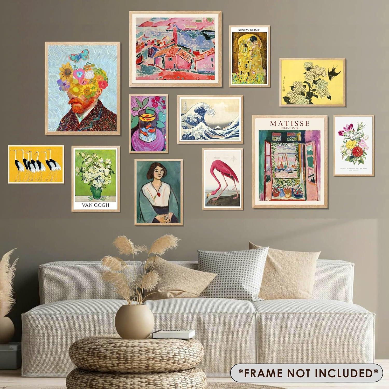 Colorful Boho Eclectic Wall Art Prints Set