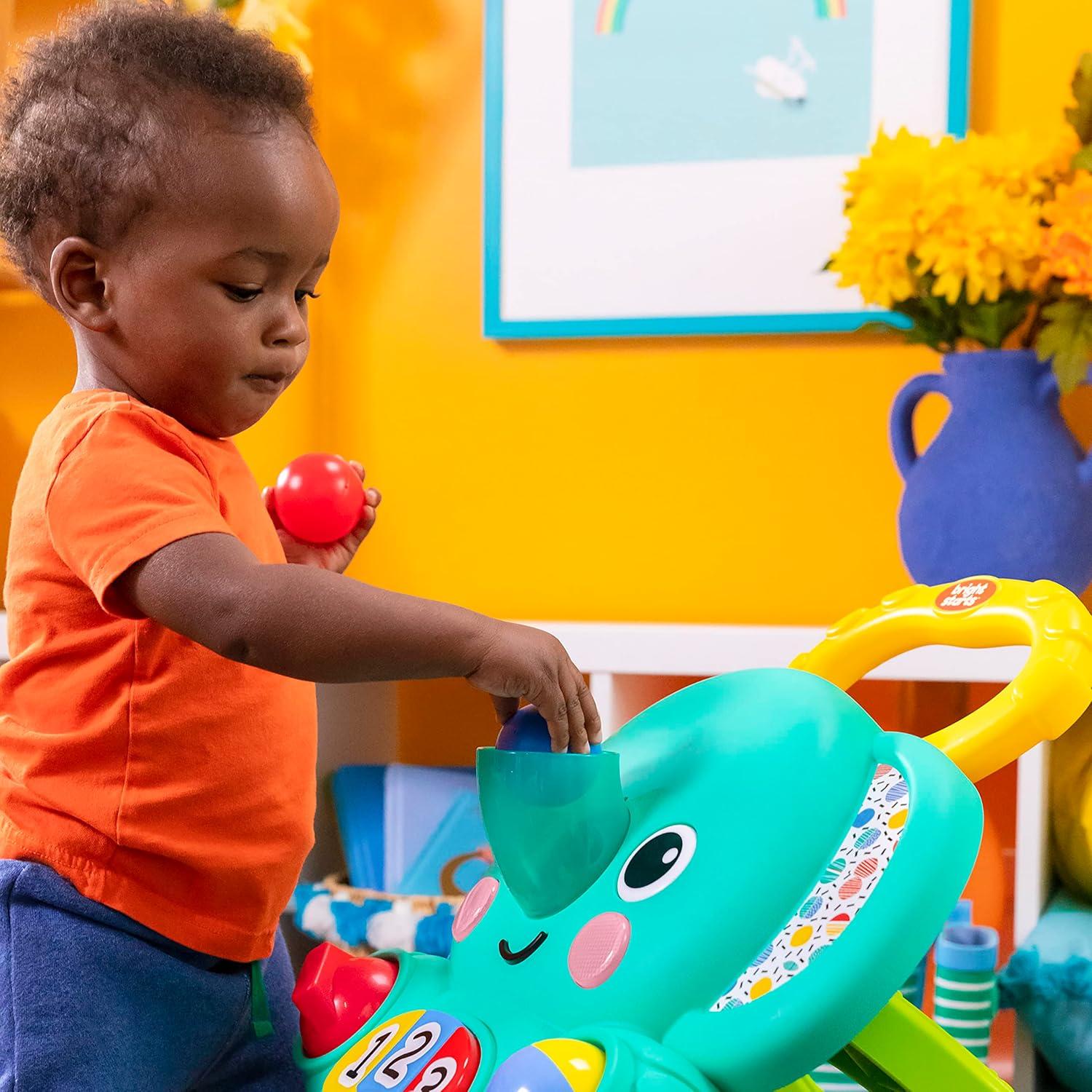 Bright Starts Stroll 'n Roll 2-in-1 Ball Play Baby Walker Elephant