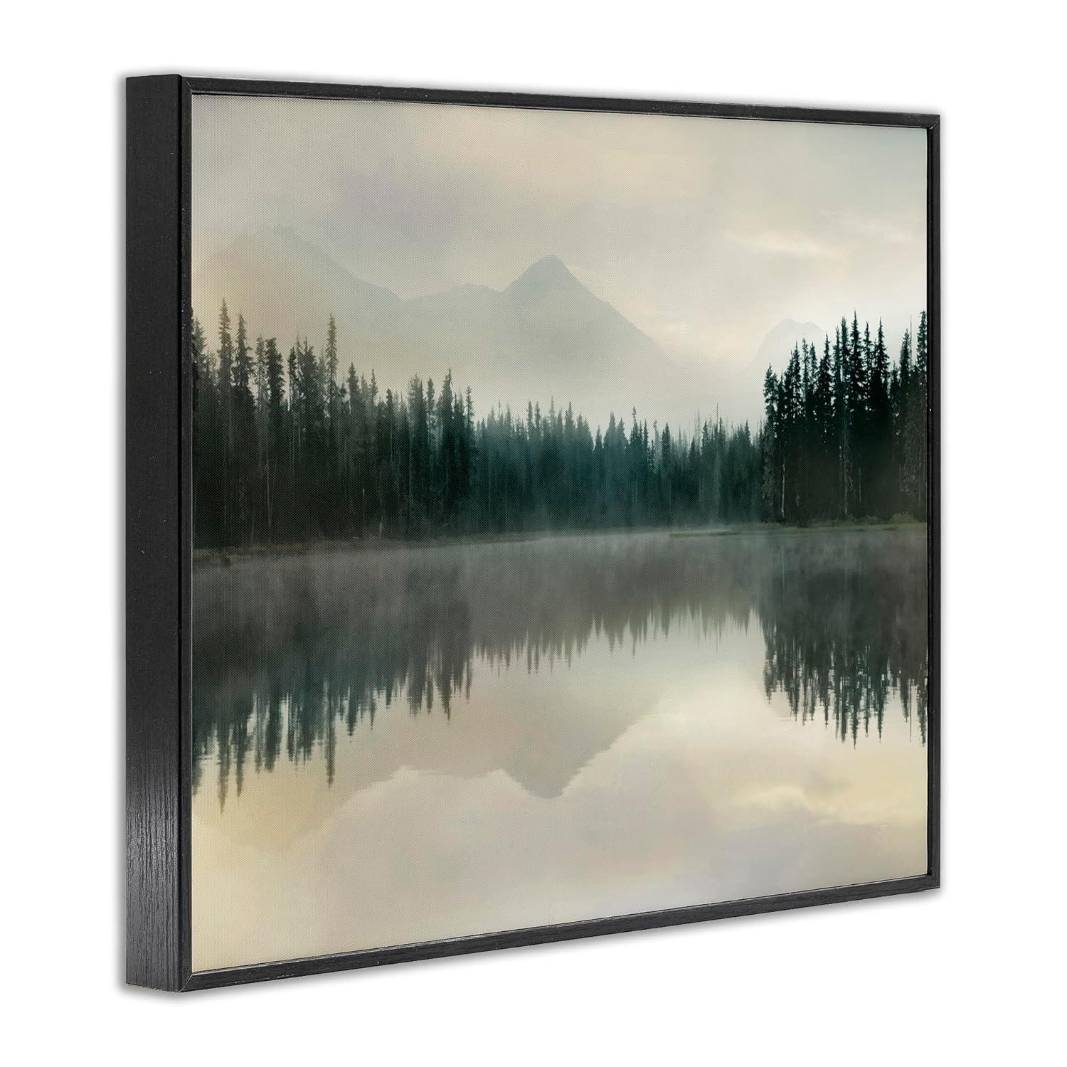 Stupell Indtries Foggy Lake Forest Landscape Soft Nature Water Reflection,20 x 16,Design by Danita Delimont