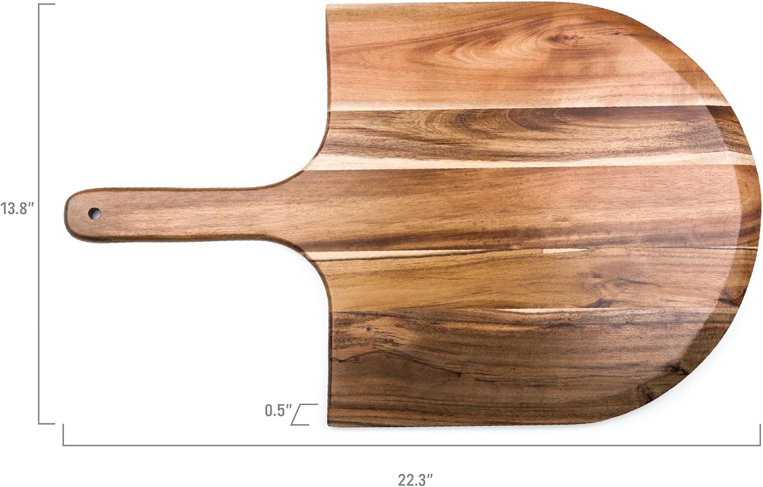 Acacia Wood Pizza Peel - Serving Pizza Paddle - Bread Peel