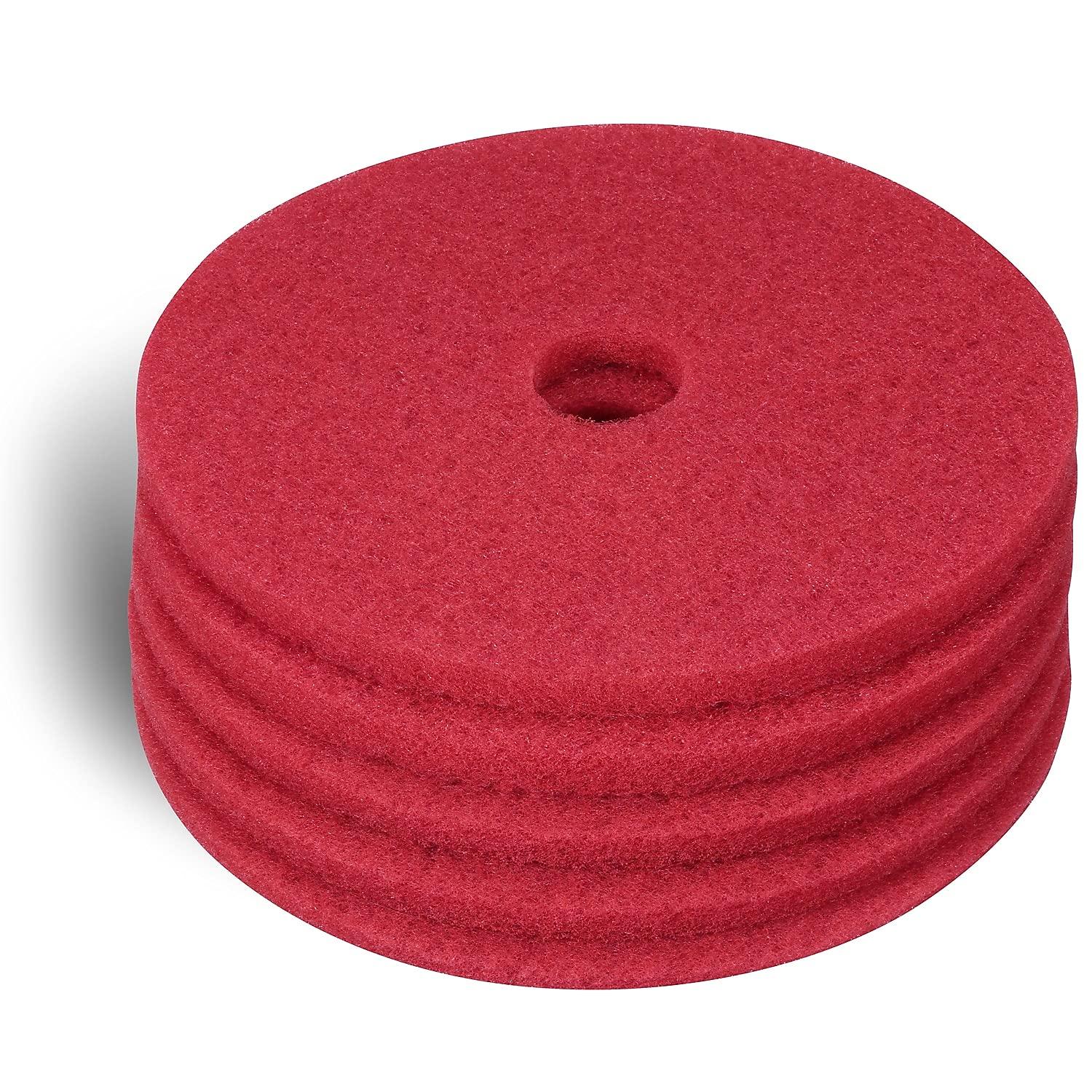 MyOfficeInnovations Red Floor Buffer Pads 20" 5/Ct 663603