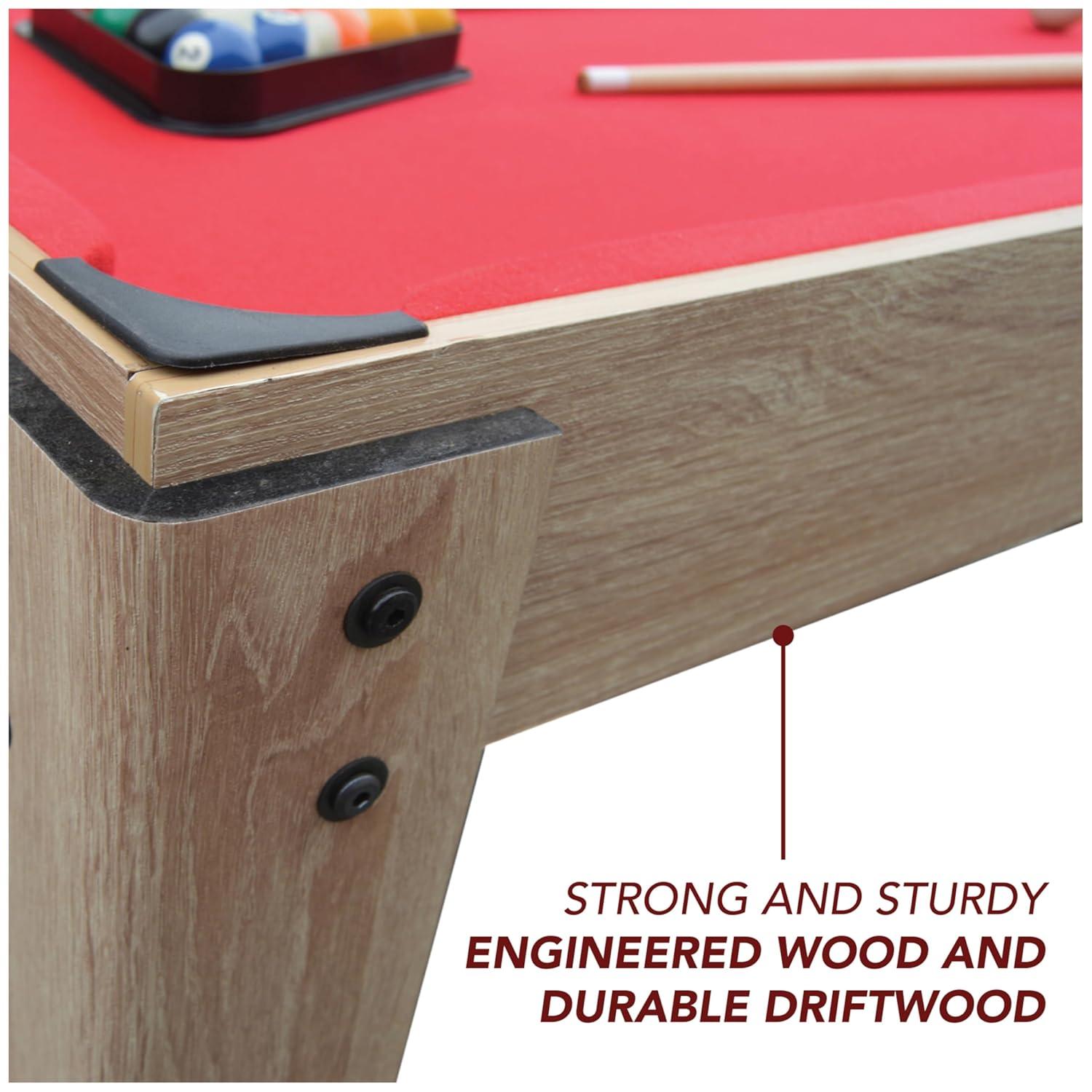 Hathaway Games Madison Multi Game Table with Foosball, Glide Hockey, Table Tennis, Billiards, Shuffleboard and Bowling