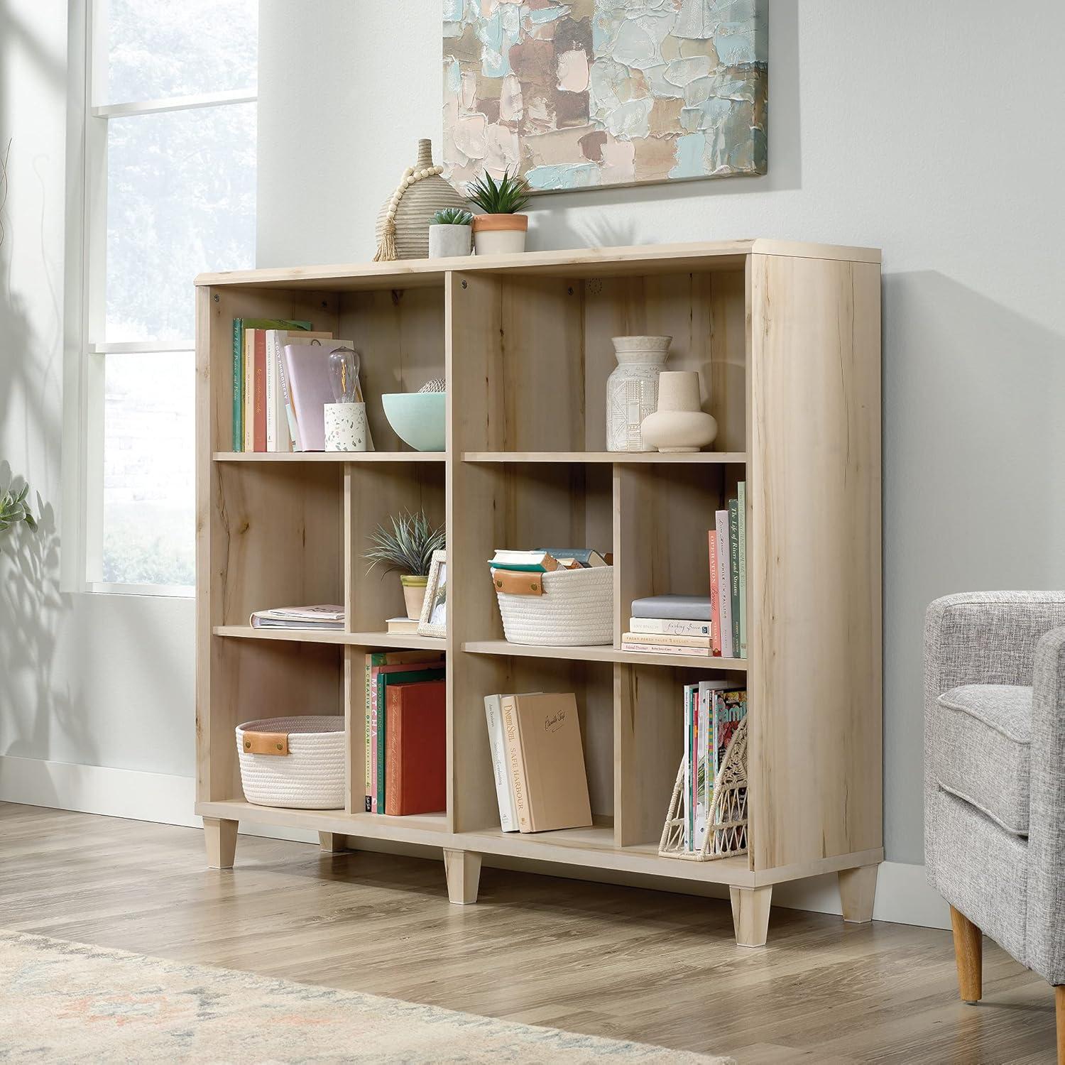 Pacific Maple Contemporary 6-Cubby Bookcase in Light Brown