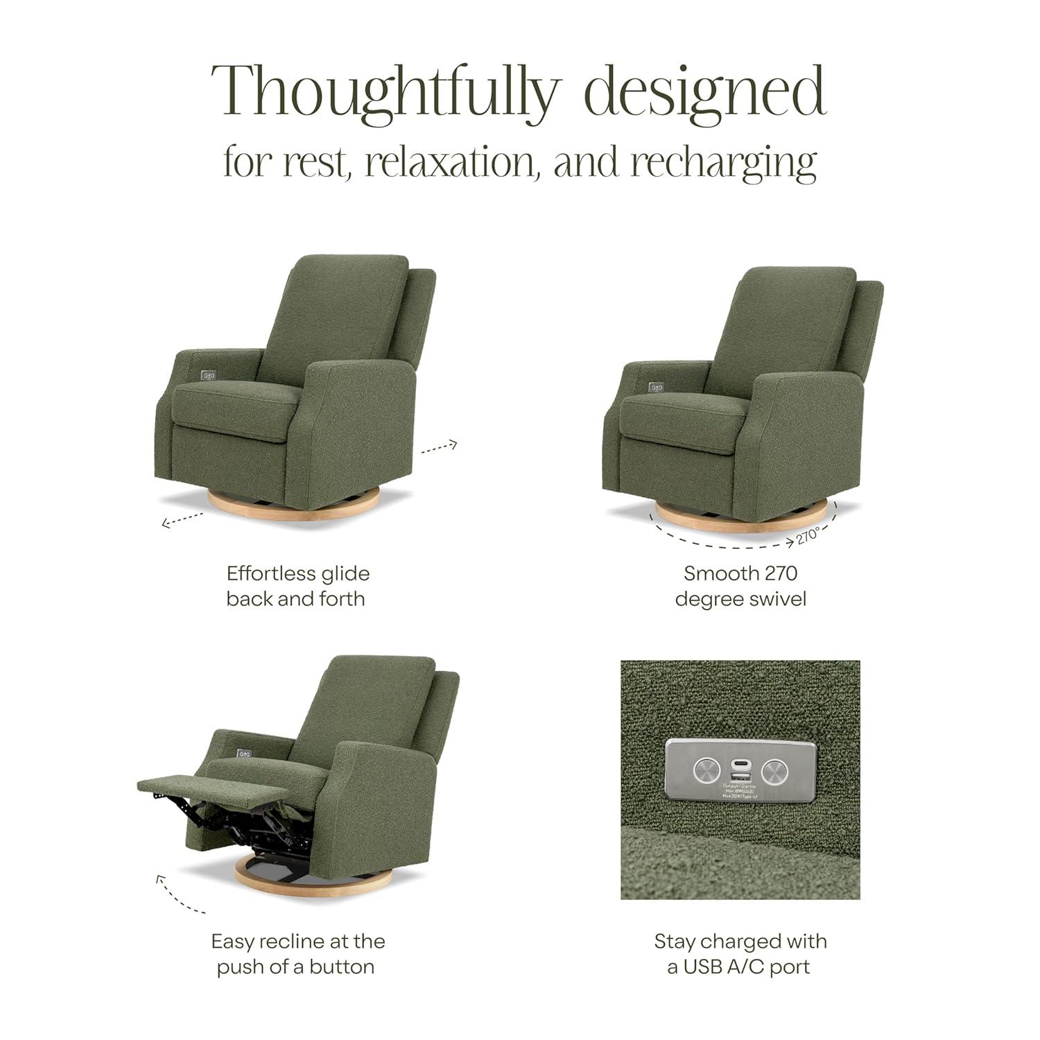 Crewe Electronic Recliner and Swivel Glider in Eco-Performance Fabric