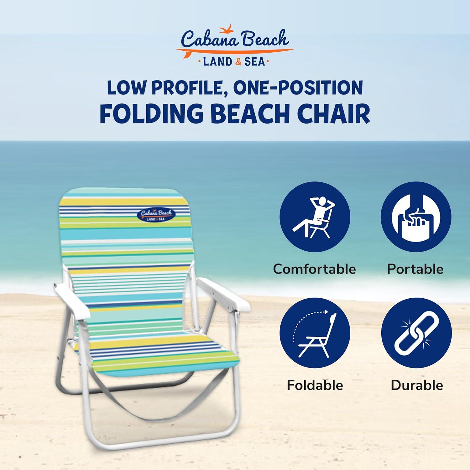 Cabana Beach One-Position Folding Beach Chair