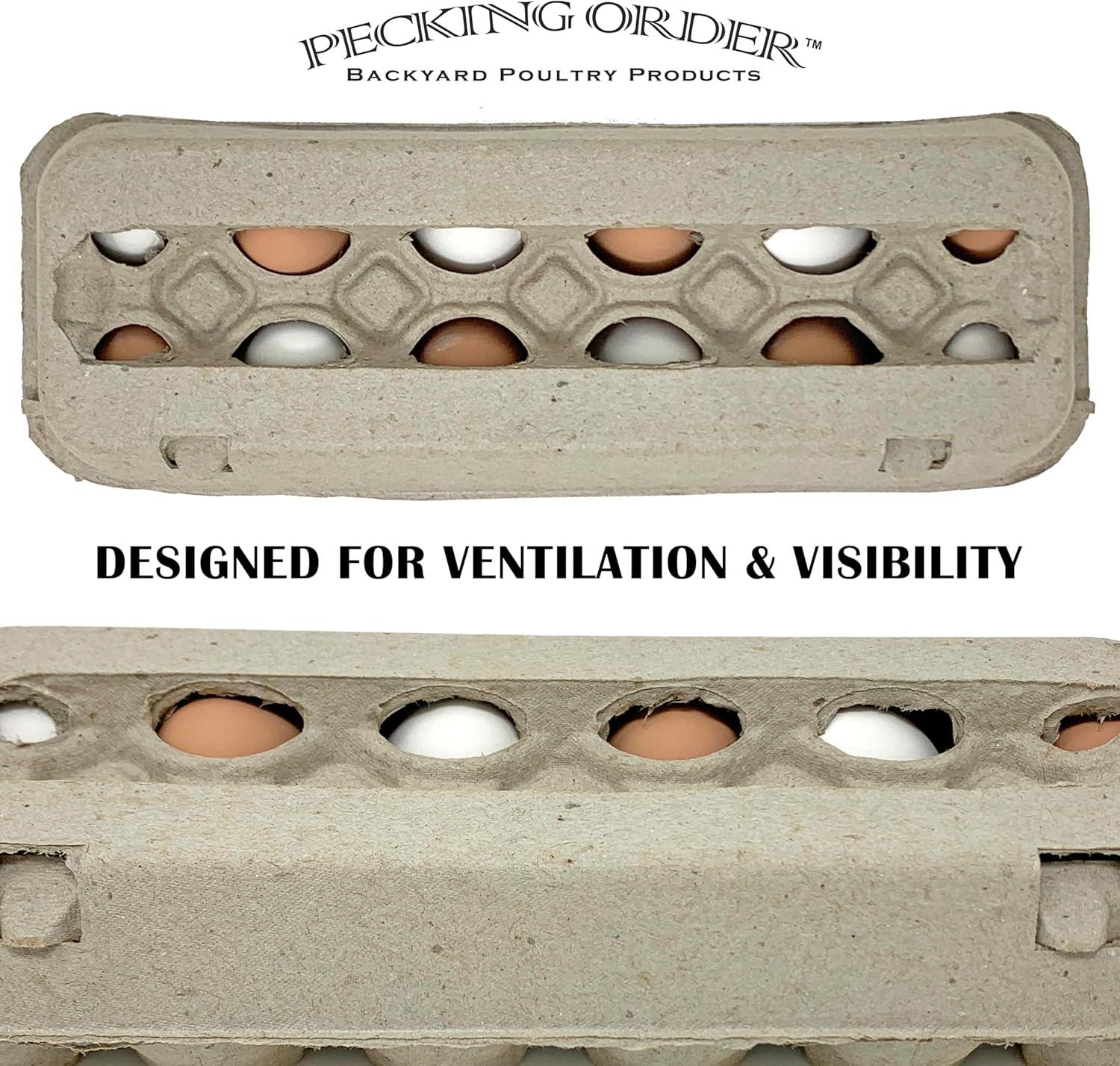 Pecking Order Recycled Paper Pulp Egg Cartons - 12 Pack